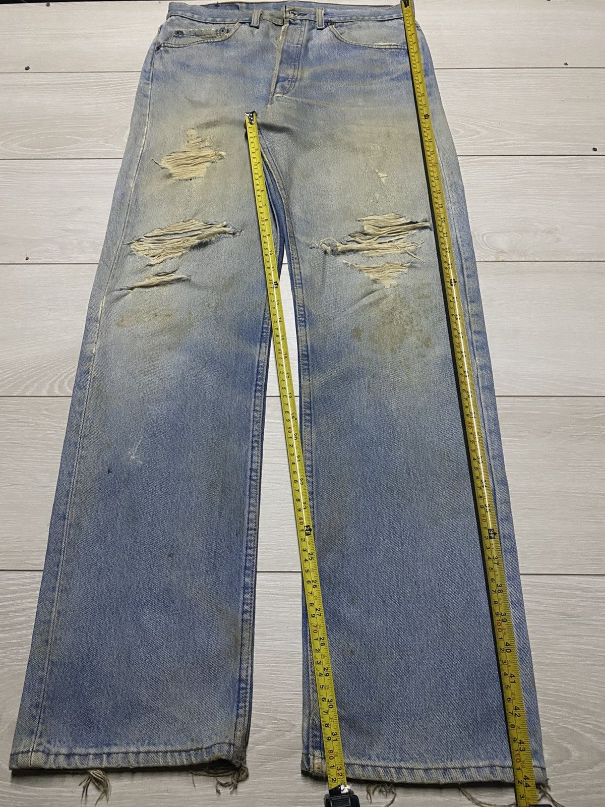 Levi's Vintage Levis 501xx 90s Grunge Distressed Jeans Size US 32 / EU 48 - 18 Thumbnail