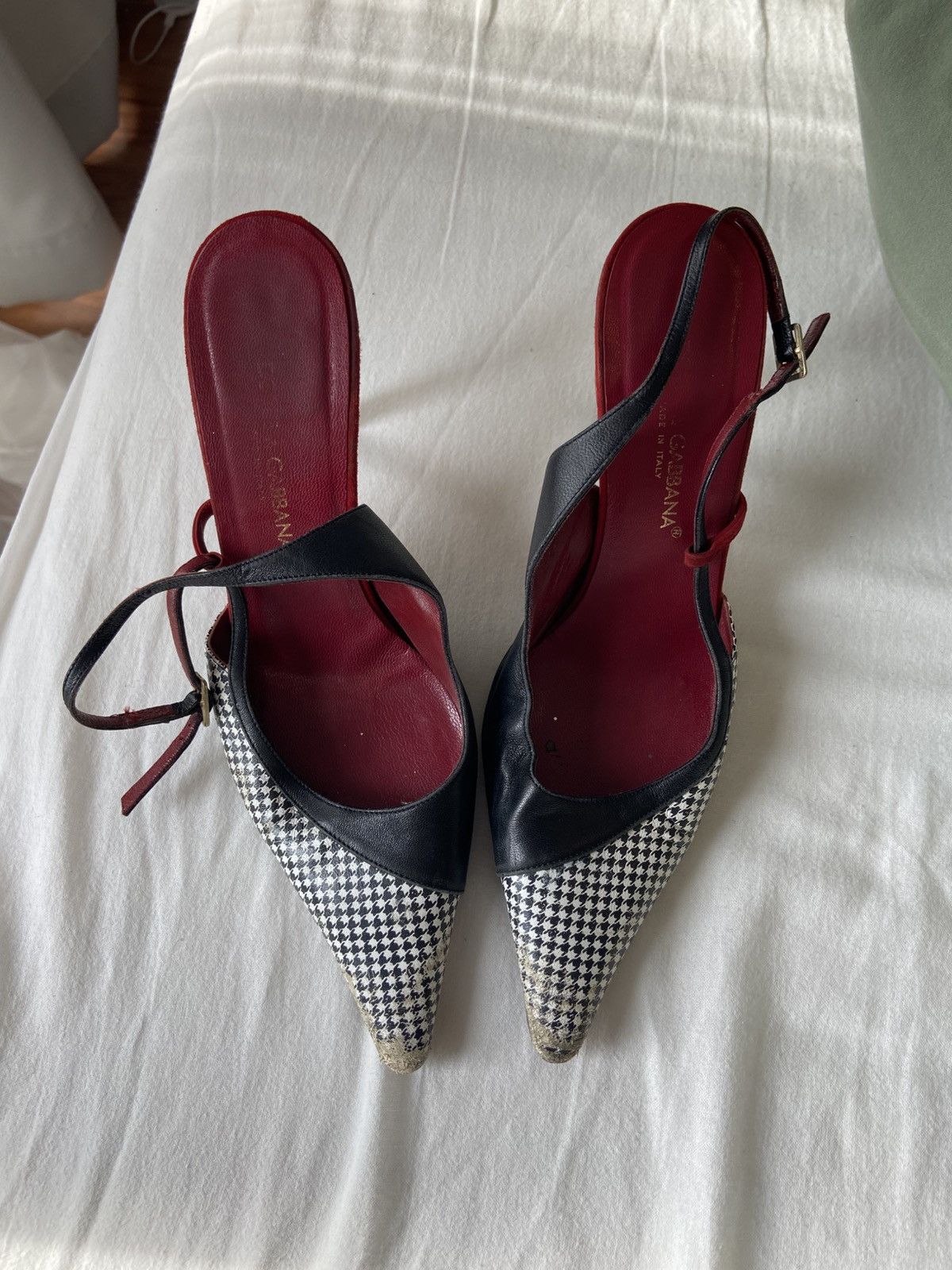 Dolce & Gabbana Dolce & Gabbana Houndstooth Heels Size US 8 / IT 38 - 7 Thumbnail