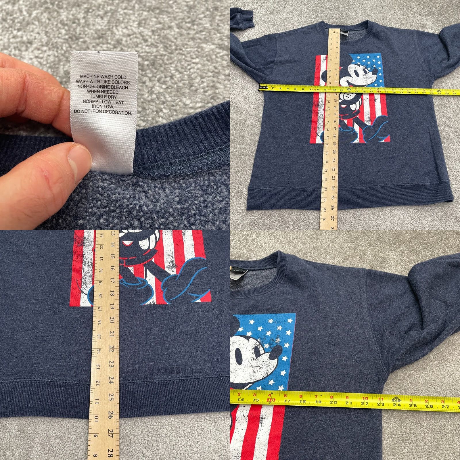 Disney Disney Mickey Mouse Graphic Pullover Sweatshirt Mens XL Blue Crew Neck Casual Size US XL / EU 56 / 4 - 8 Thumbnail