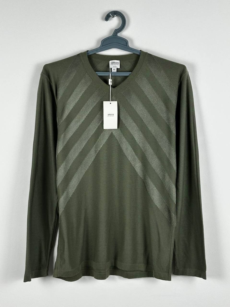 Armani Collezioni Armani Collezioni Jumper Viscose Striped Made In Italy Size US L / EU 52-54 / 3 - 2 Thumbnail