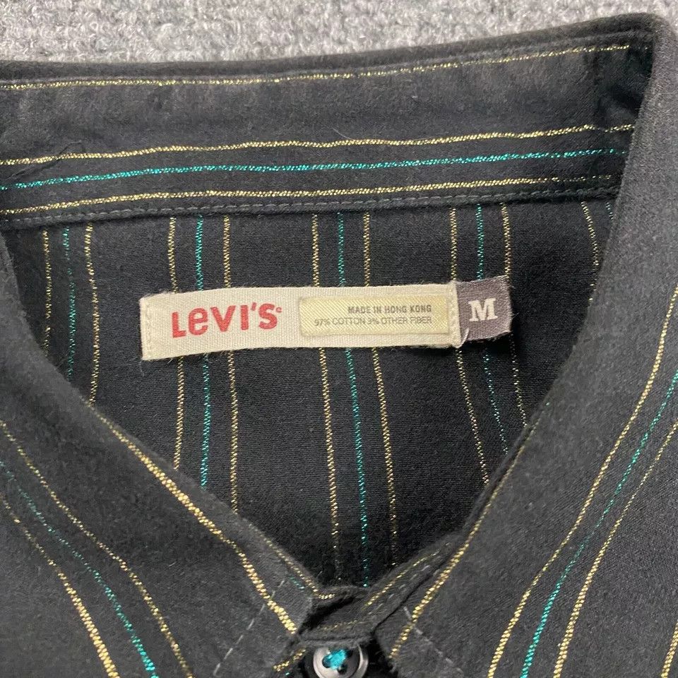 Levi's Vintage Levi's Shirt Men's Medium Striped Pearl Snap Western Size US M / EU 48-50 / 2 - 2 Thumbnail
