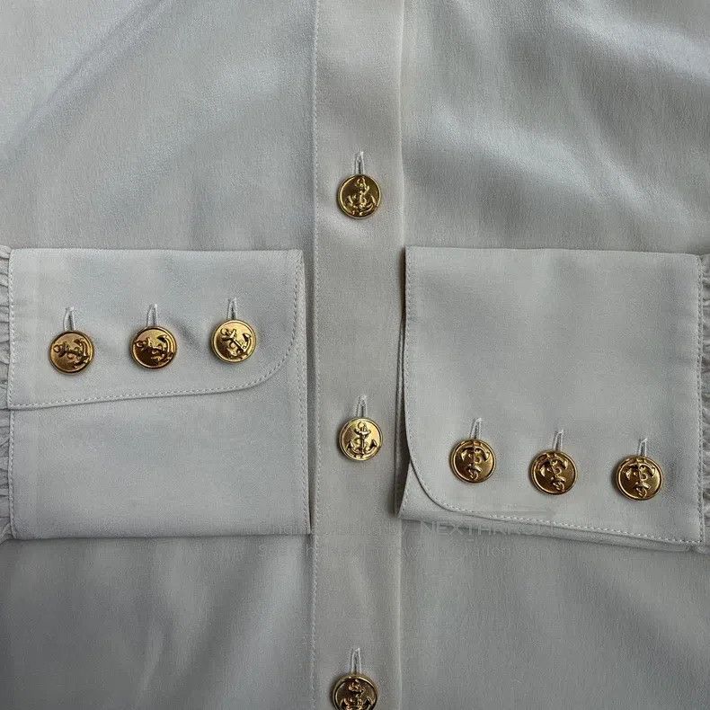 Gucci Gucci Silk beige shirt Size S / US 4 / IT 40 - 5 Thumbnail