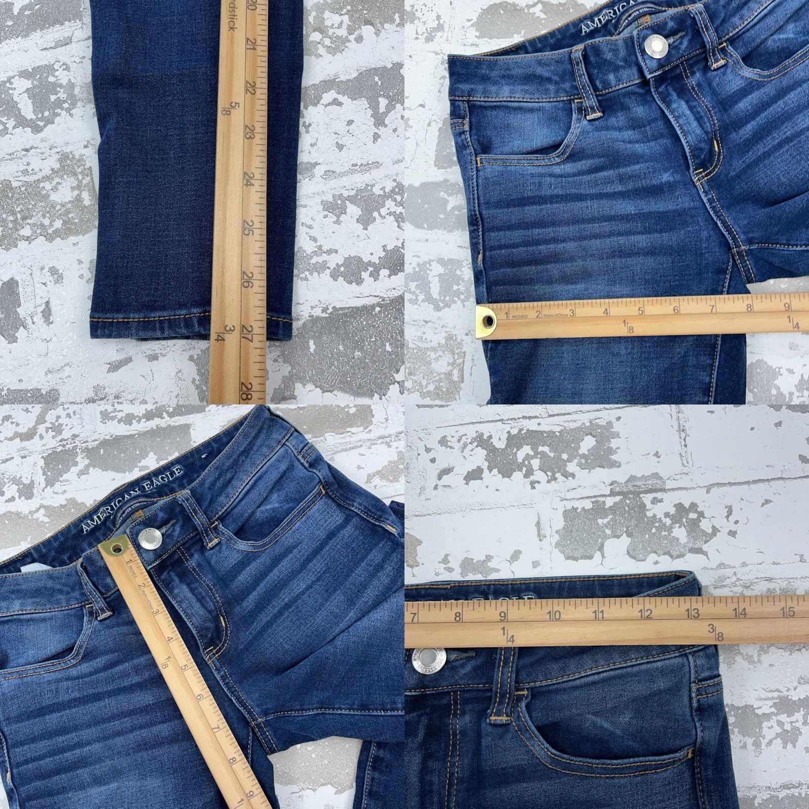 American Eagle Outfitters American Eagle Outfitters Jeans Jegging Dark Wash 2 Womens Regular 27in Inseam Blue Cotton Blend Denim 5-Pocket Rise Low A07 Size 26" / US 2 / IT 38 - 8 Thumbnail