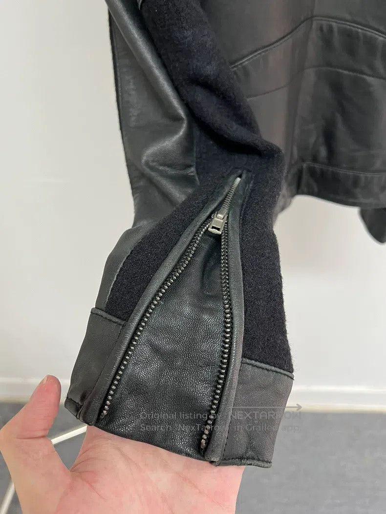 Armani Armani Calfskin and Wool Blended Leather Jacket Size US XL / EU 56 / 4 - 8 Thumbnail