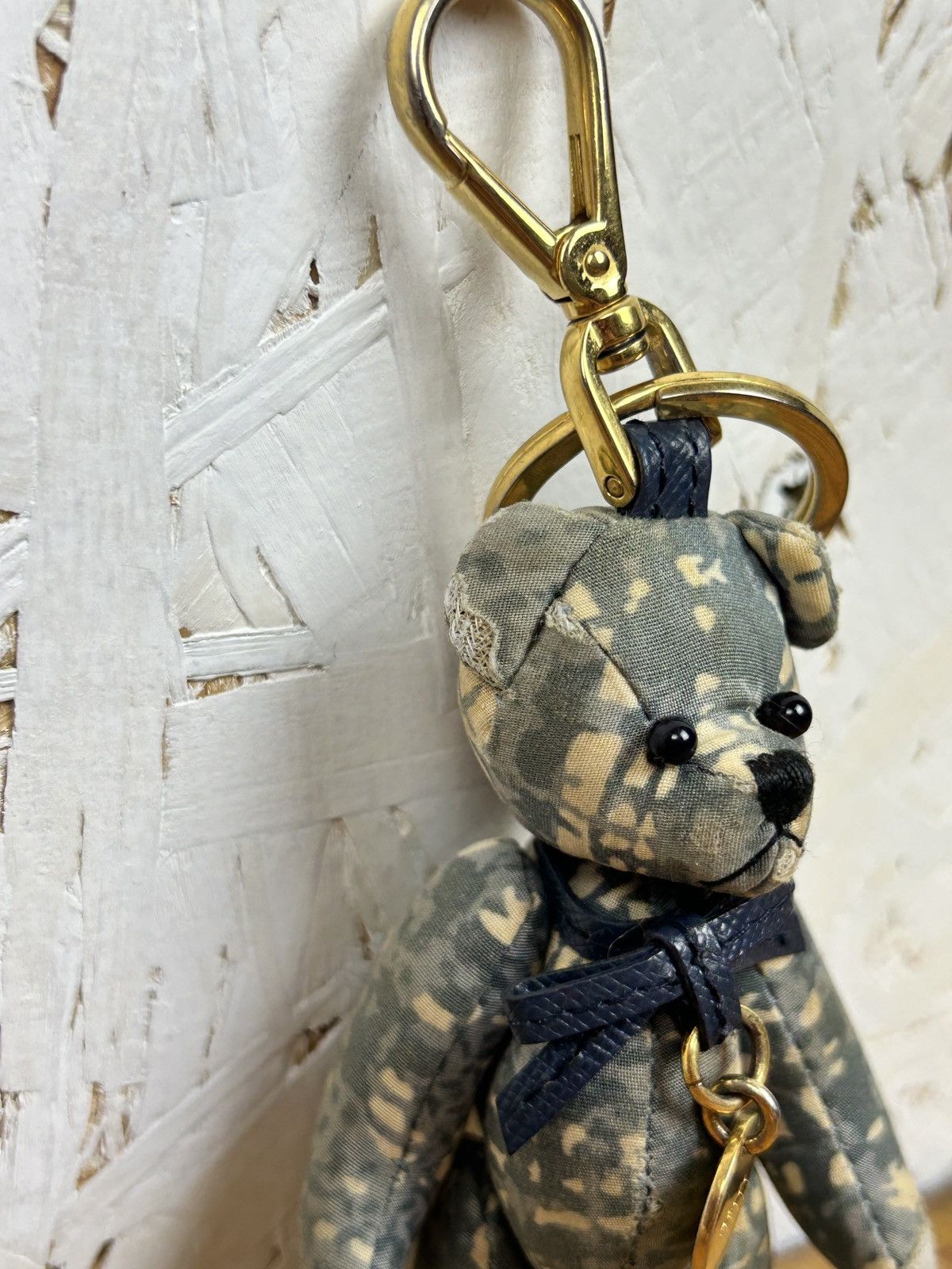 Prada Prada Camouflage Print Damaged Fabric Bear Charm Keychain Size ONE SIZE - 3 Thumbnail