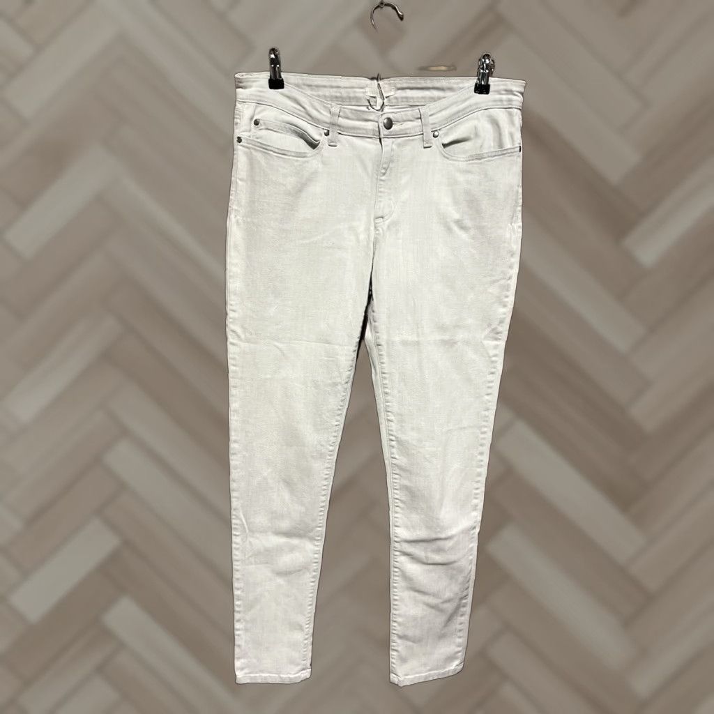 Eileen Fisher Eileen Fisher Womens Jeans White Denim Straight Leg Tapered Size 12 x 30 Size 34" / US 12 / IT 48 - 1 Thumbnail