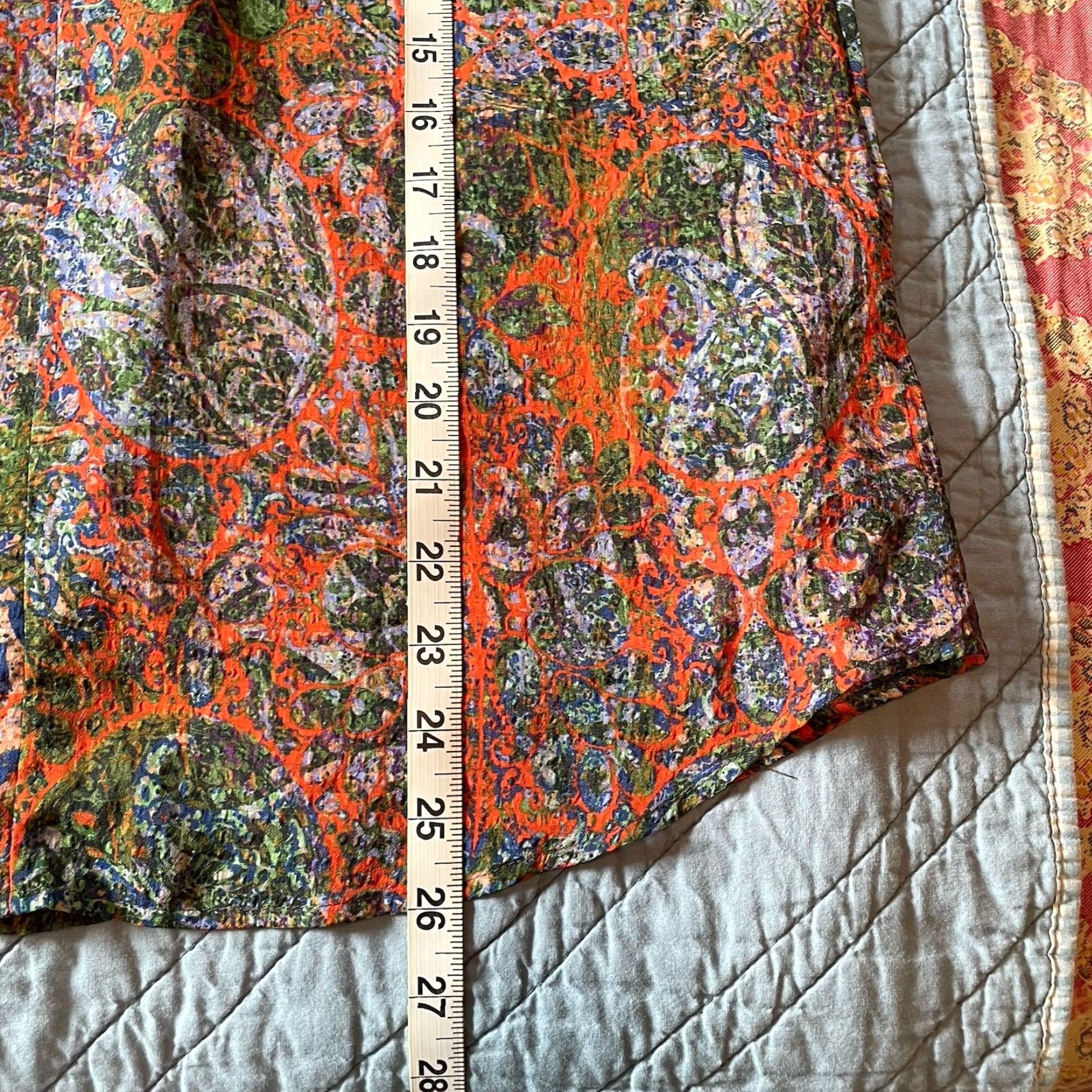 Anthropologie Edme & Esyllte Niya Blouse Sz 12 Paisley Boho Anthropologie Chiffon Keyhole Top Shirt Womens Regular Multicolor Puff Sleeve Blouse Size XL / US 12-14 / IT 48-50 - 7 Thumbnail