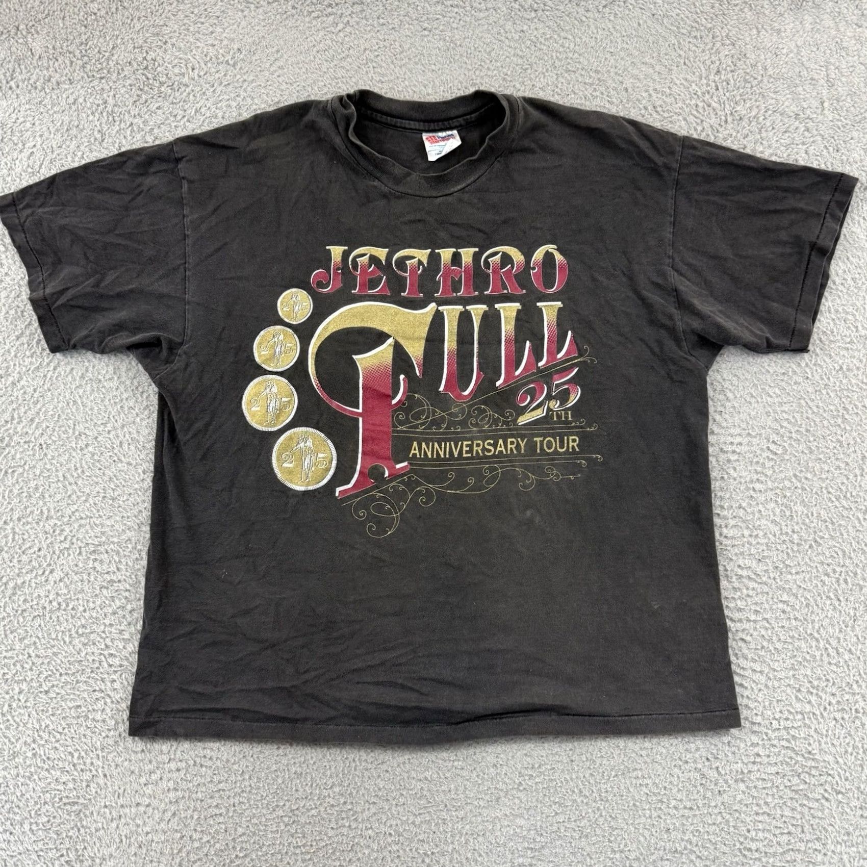 Hanes VINTAGE Jethro Tull T-Shirt Men’s XL Black Band Tour Short Sleeve 90s Grunge USA Size US XL / EU 56 / 4 - 2 Thumbnail