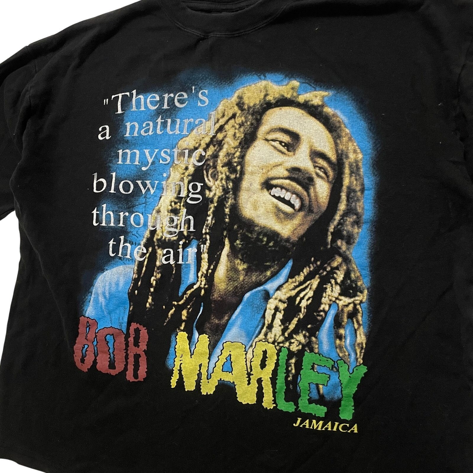 Vintage VTG 90s Black Bob Marley Rap Tee "Natural Mystic" T-Shirt XL Size US XL / EU 56 / 4 - 2 Thumbnail