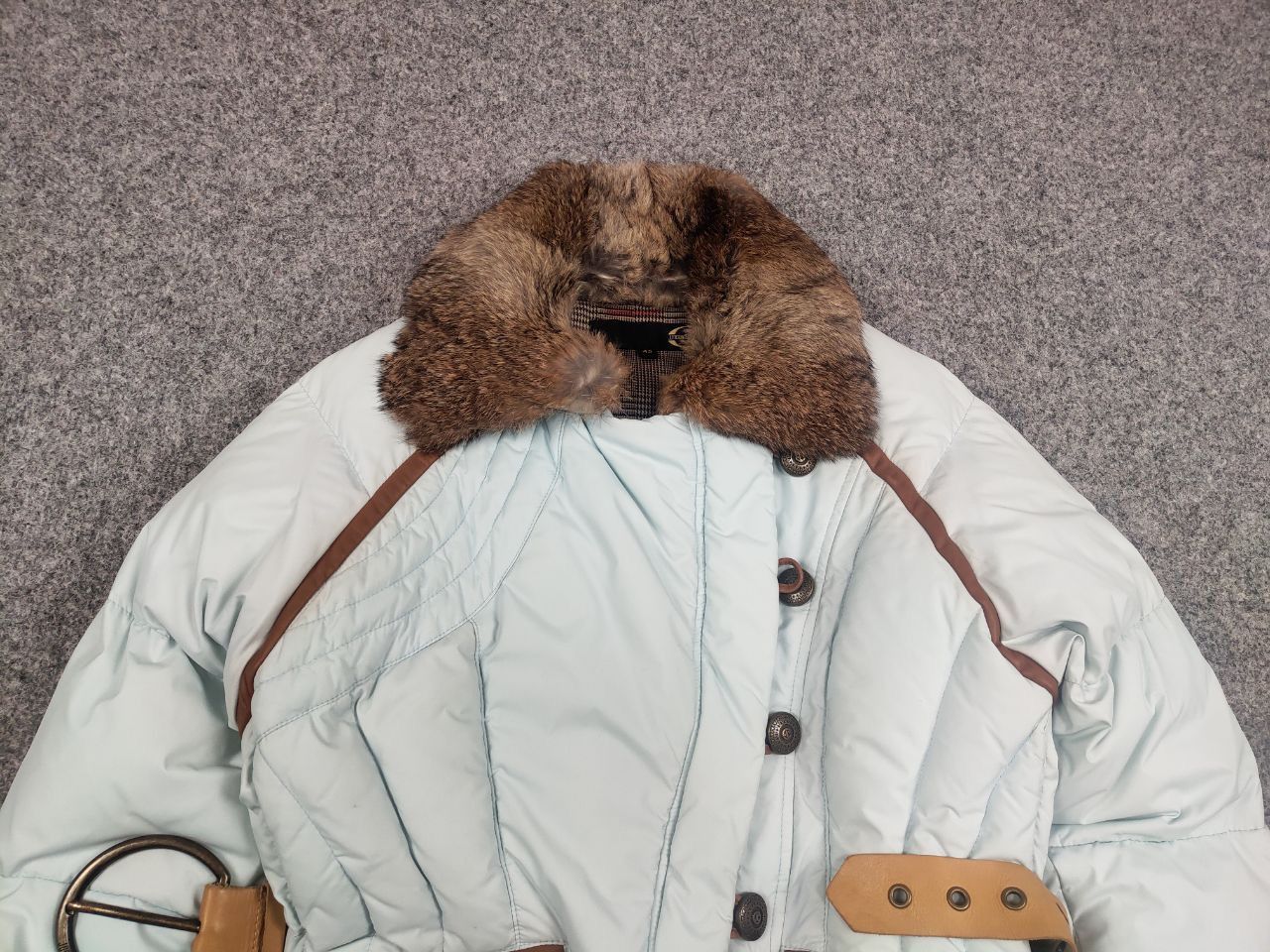 Just Cavalli Roberto Just Cavalli Vtg 90's Asymmetric Zip Fur Down Jacket Size M / US 6-8 / IT 42-44 - 4 Thumbnail