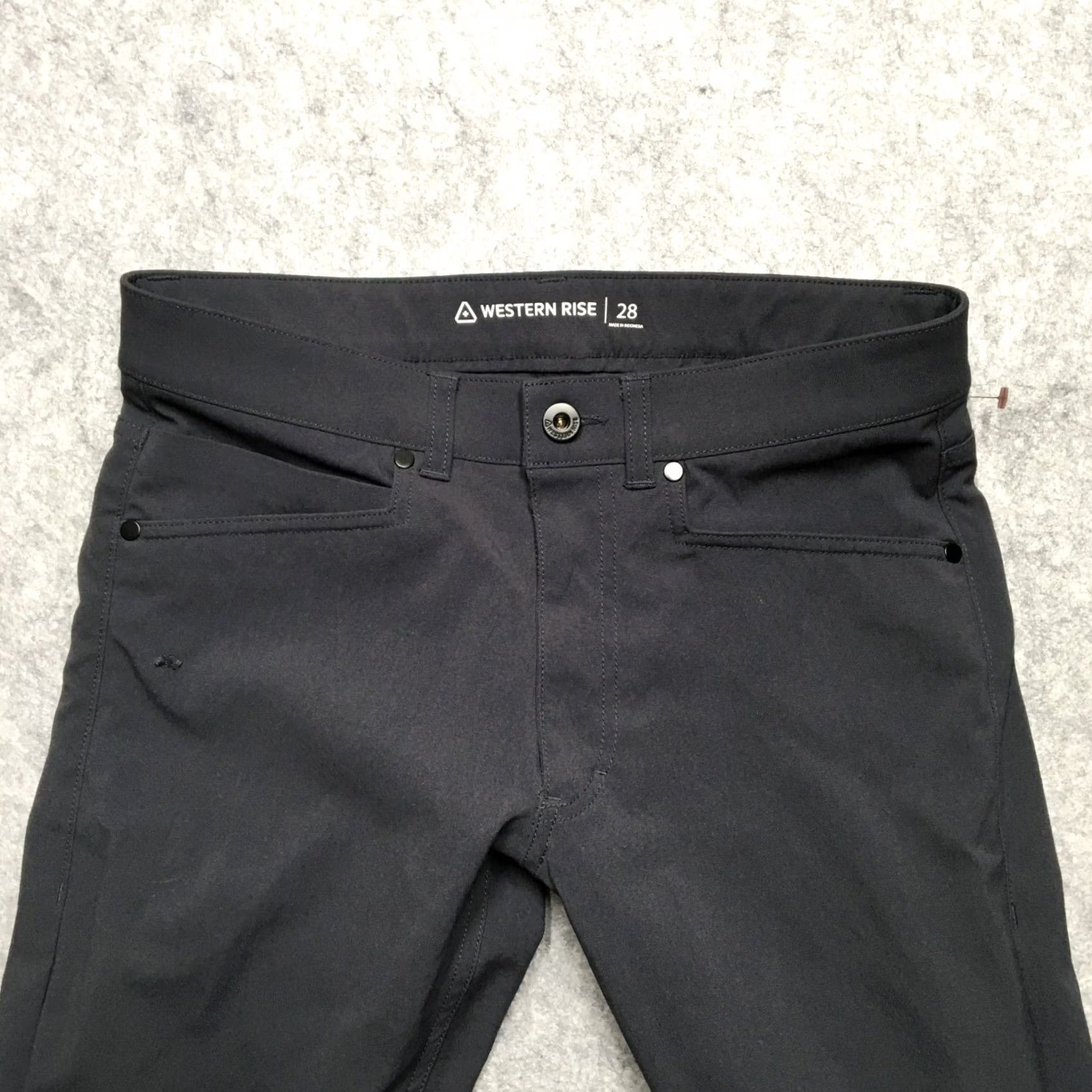 Vintage Western Rise AT Pant Mens 28x30 Blue Performance Travel Durable Stretch Pants Size US 28 / EU 44 - 3 Thumbnail