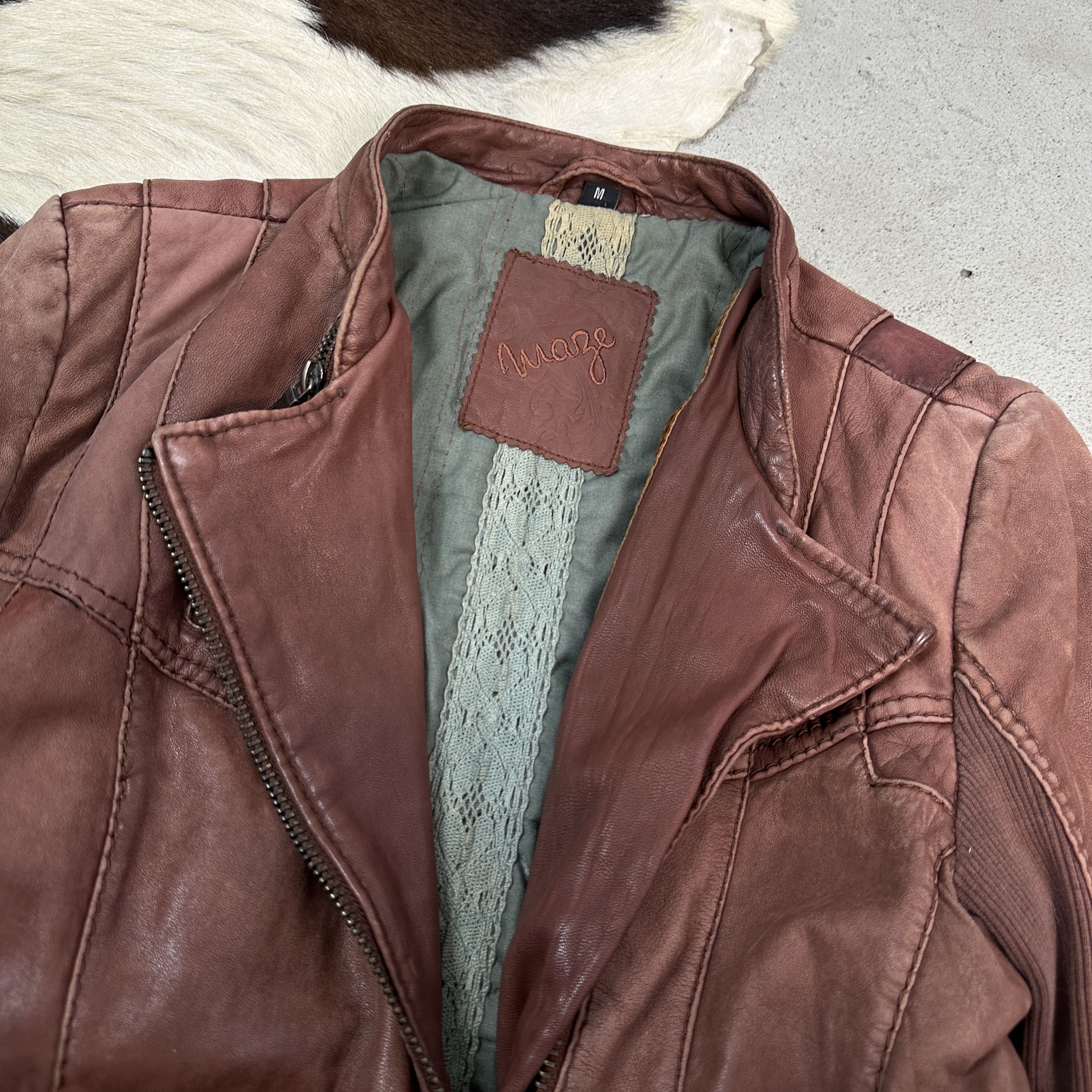 Vintage Vintage Fitted Leather Jacket Size US M / EU 48-50 / 2 - 2 Thumbnail