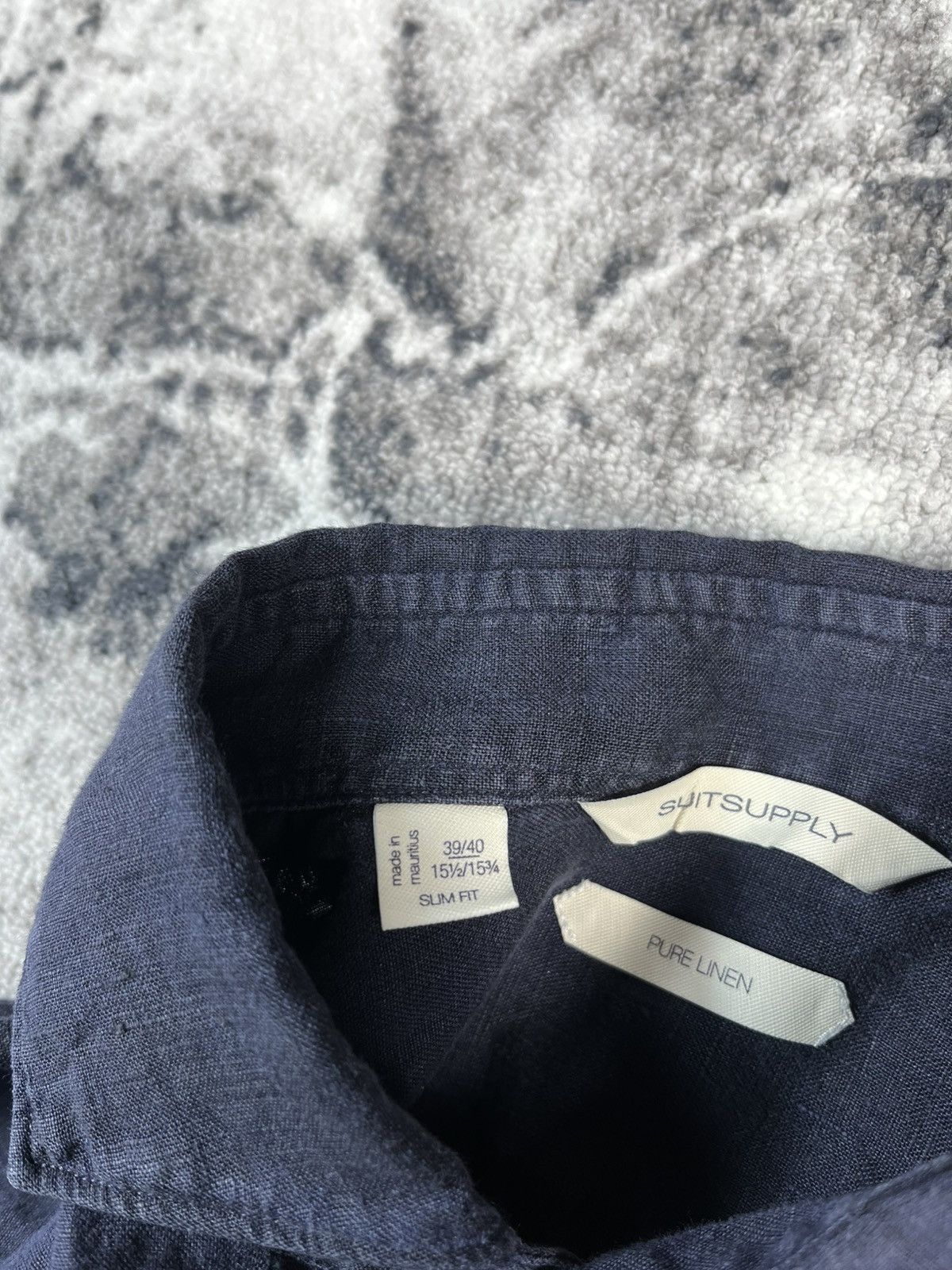 Suitsupply Suitsupply Linen Shirt Navy Slim Fit 39/40 Casual Size US M / EU 48-50 / 2 - 6 Thumbnail