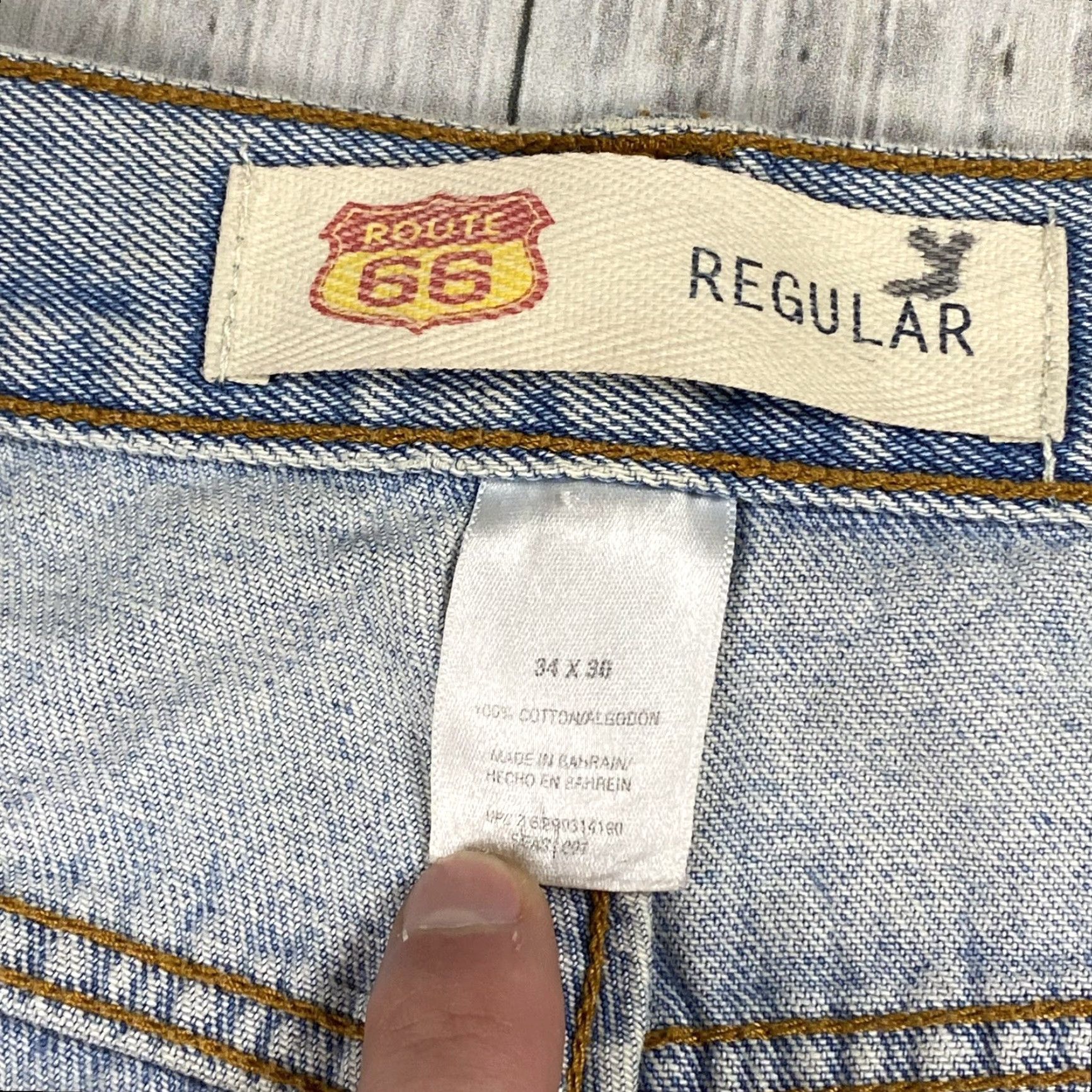 Route 66 ROUTE 66 MEN Jeans 34x30 Regular Distressed Medium Denim Blue 5-Pocket Straight American Mens Size US 34 / EU 50 - 3 Thumbnail