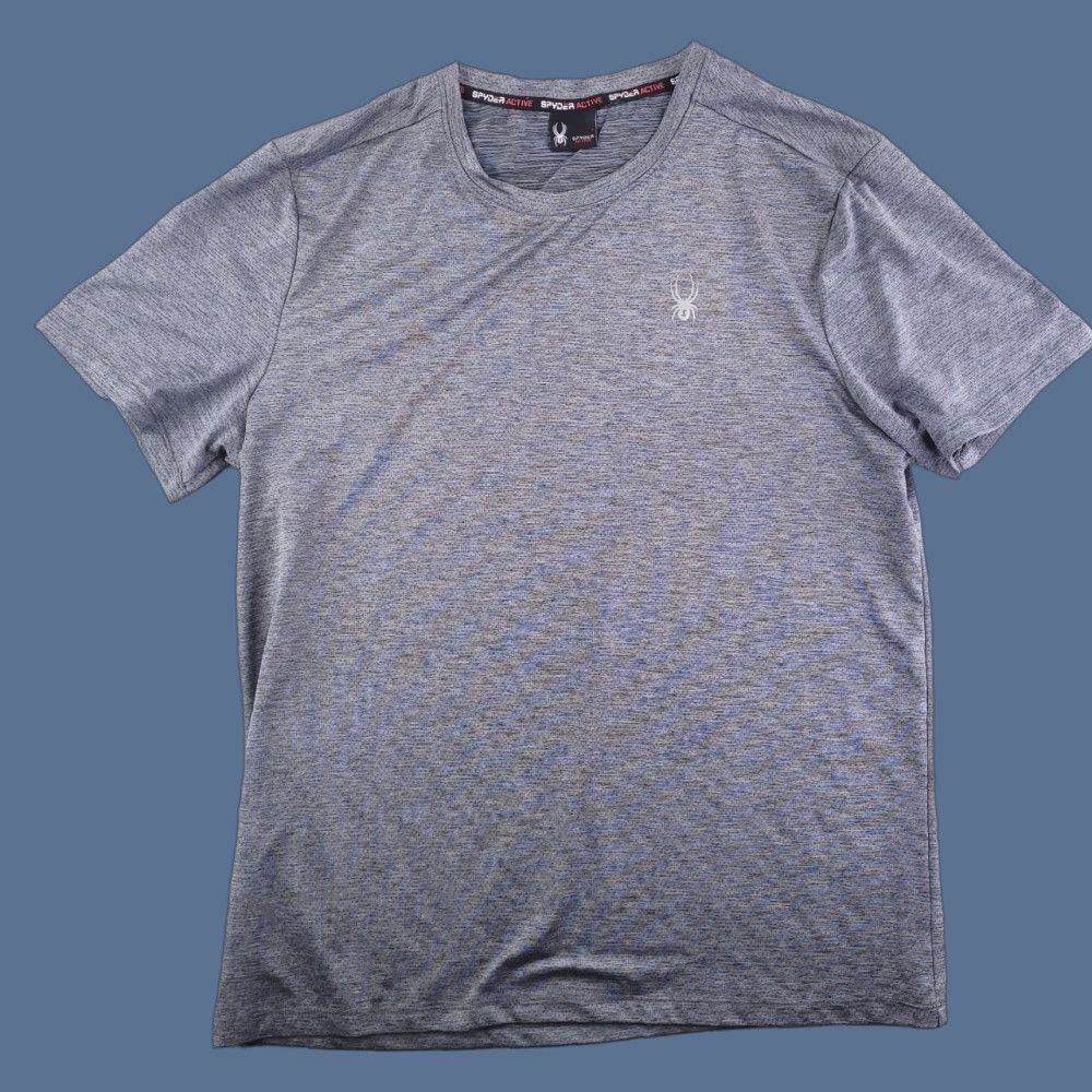 Spyder Spyder Shirt Mens L Gray Slim Run Gym Workout Performance Stretch T-Shirt Size US L / EU 52-54 / 3 - 1 Thumbnail