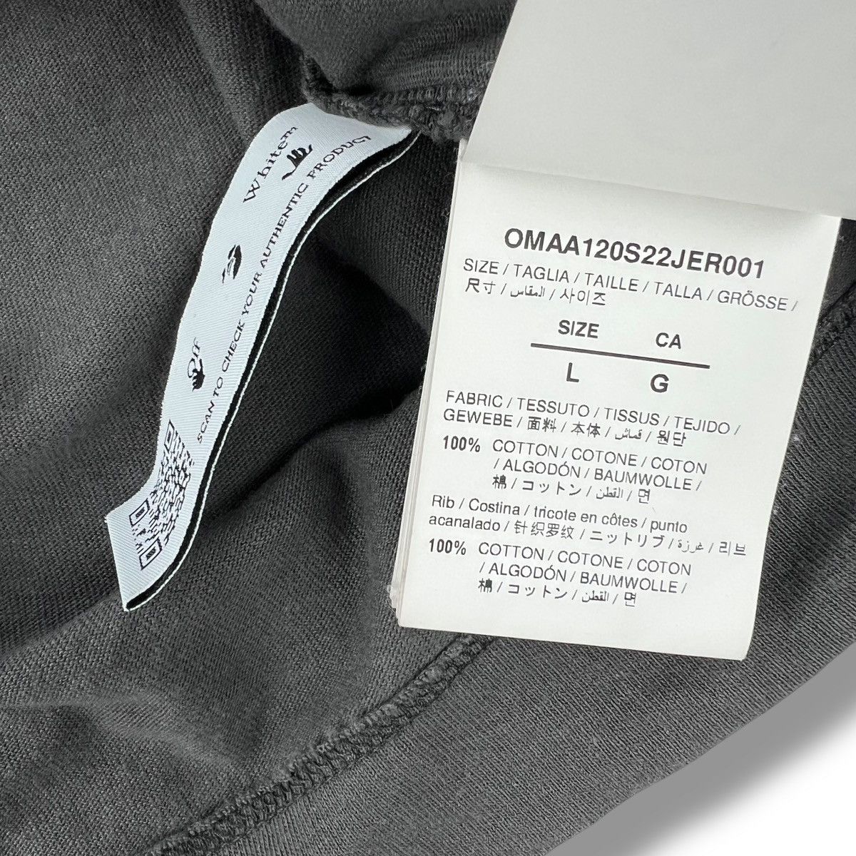 Off-White Off-White Diagonal Grey T Shirt Size US L / EU 52-54 / 3 - 5 Thumbnail