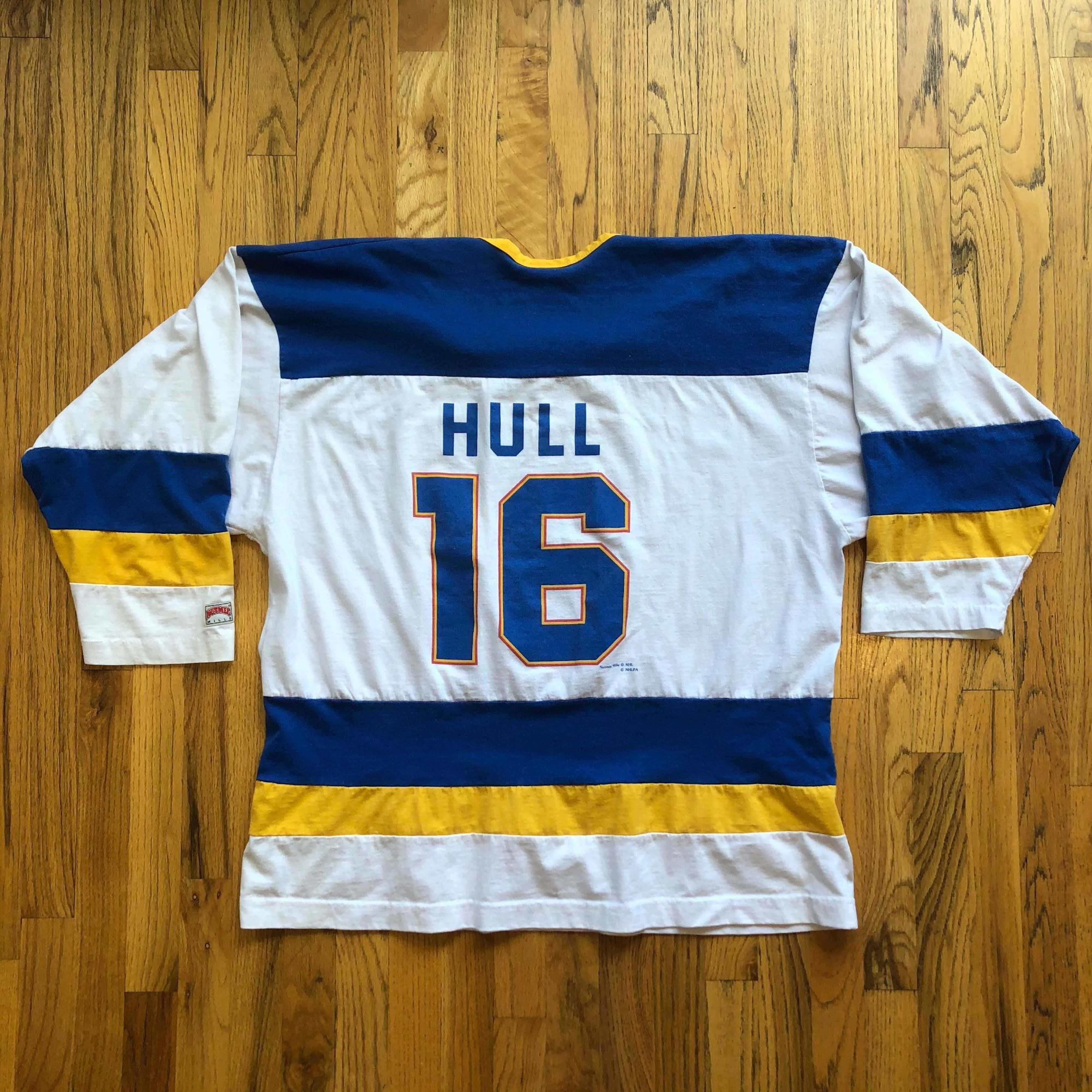 NHL × Nutmeg × Vintage Vintage Nutmeg St Louis Blues Brett Hull 16 NHL Jersey Size US XL / EU 56 / 4 - 2 Thumbnail