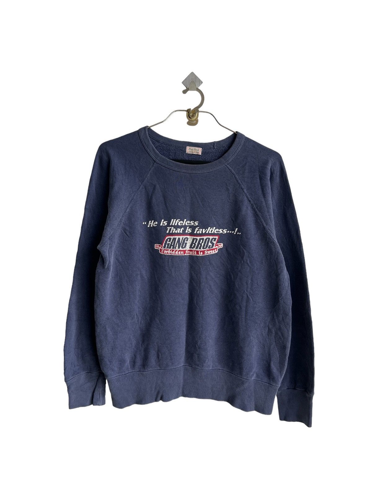 Loopwheeler 1990s TFH 🇯🇵 "Gang Bros" Forbidden Fruit Crewneck Sweater Size US M / EU 48-50 / 2 - 4 Thumbnail
