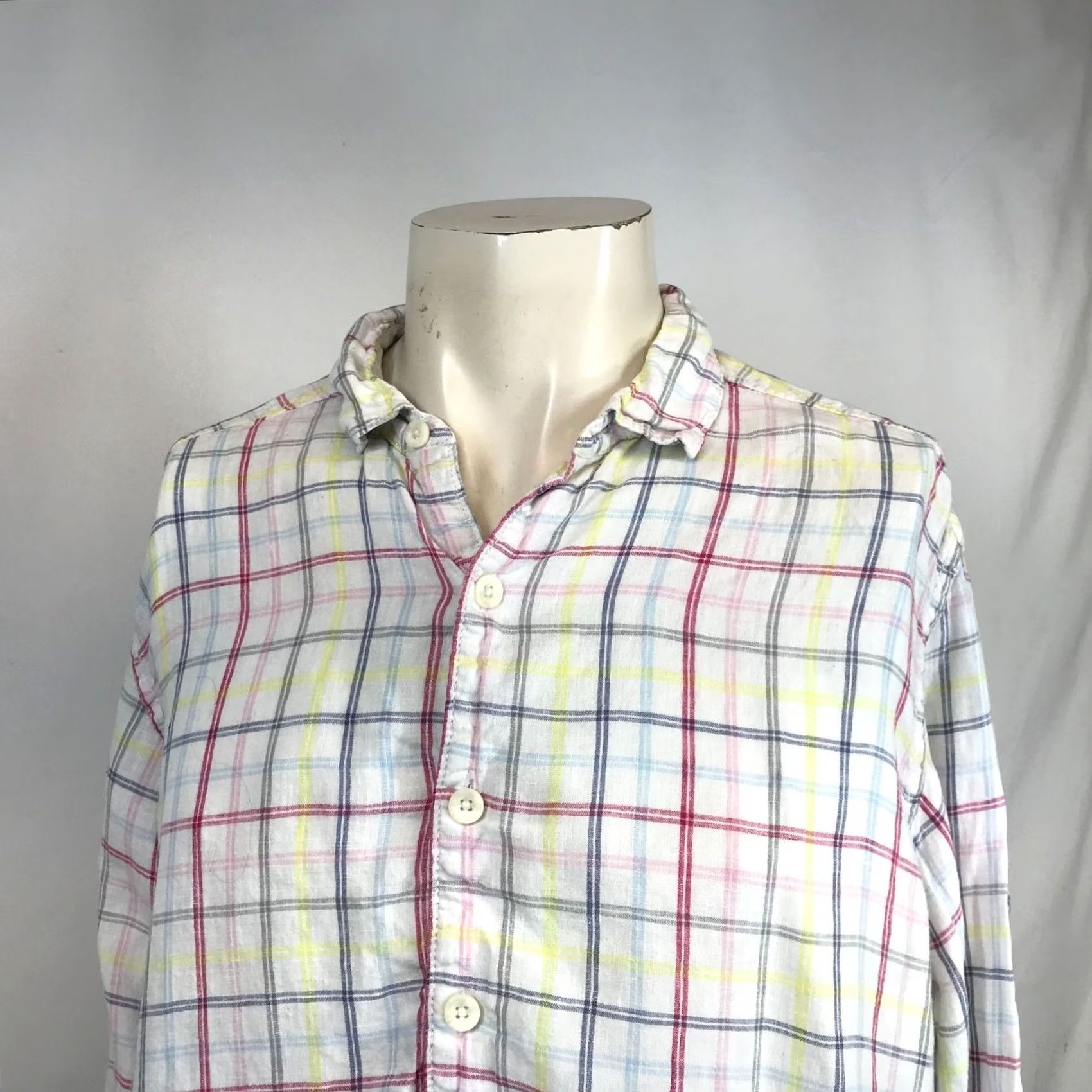 Tommy Bahama TOMMY BAHAMA Mens Large Multicolor Long Sleeve Button Collared Linen Shirt Size US L / EU 52-54 / 3 - 2 Thumbnail