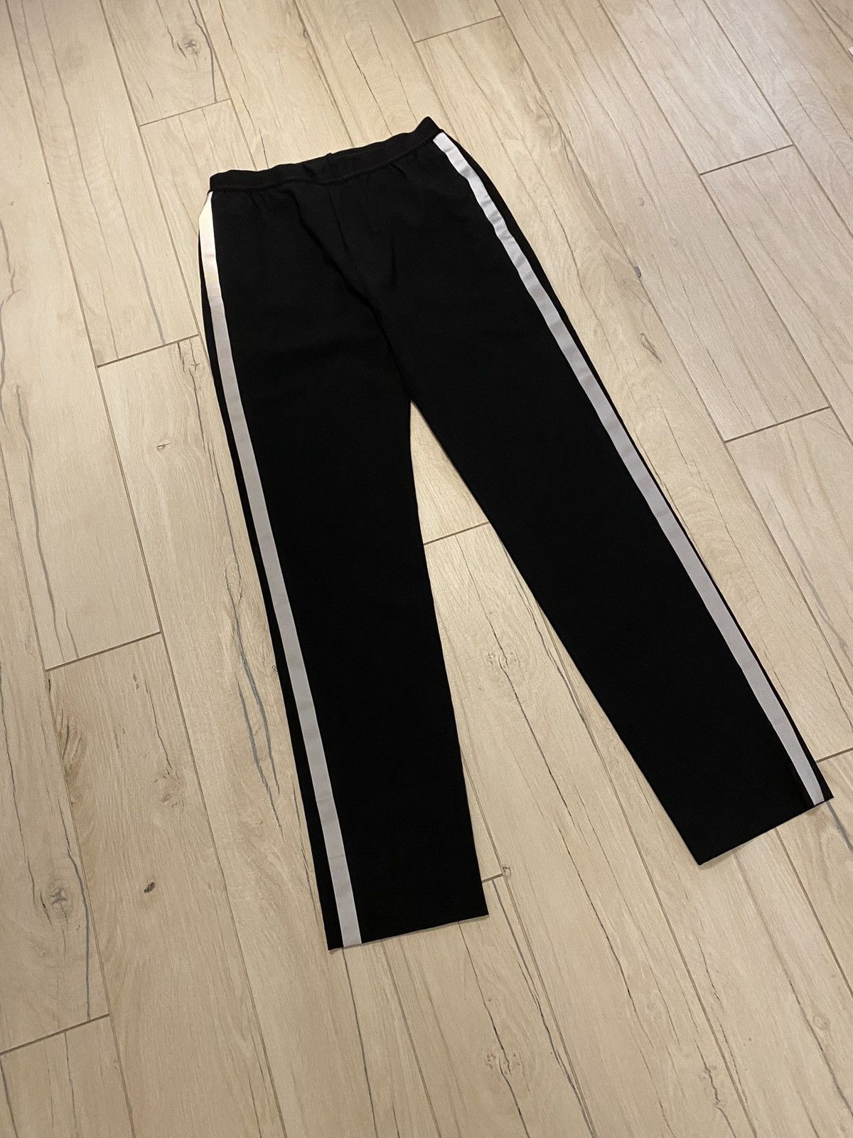 Helmut Lang Helmut Lang Reflective Stripes Black Wool Track Pants Size US 30 / EU 46 - 4 Thumbnail