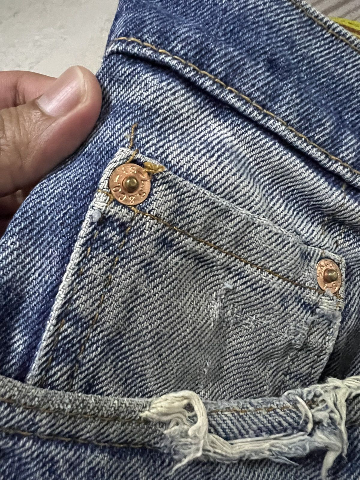 Levi's 1993 Vintage Levis 510 USA Distressed Blue Jean Size US 28 / EU 44 - 9 Thumbnail
