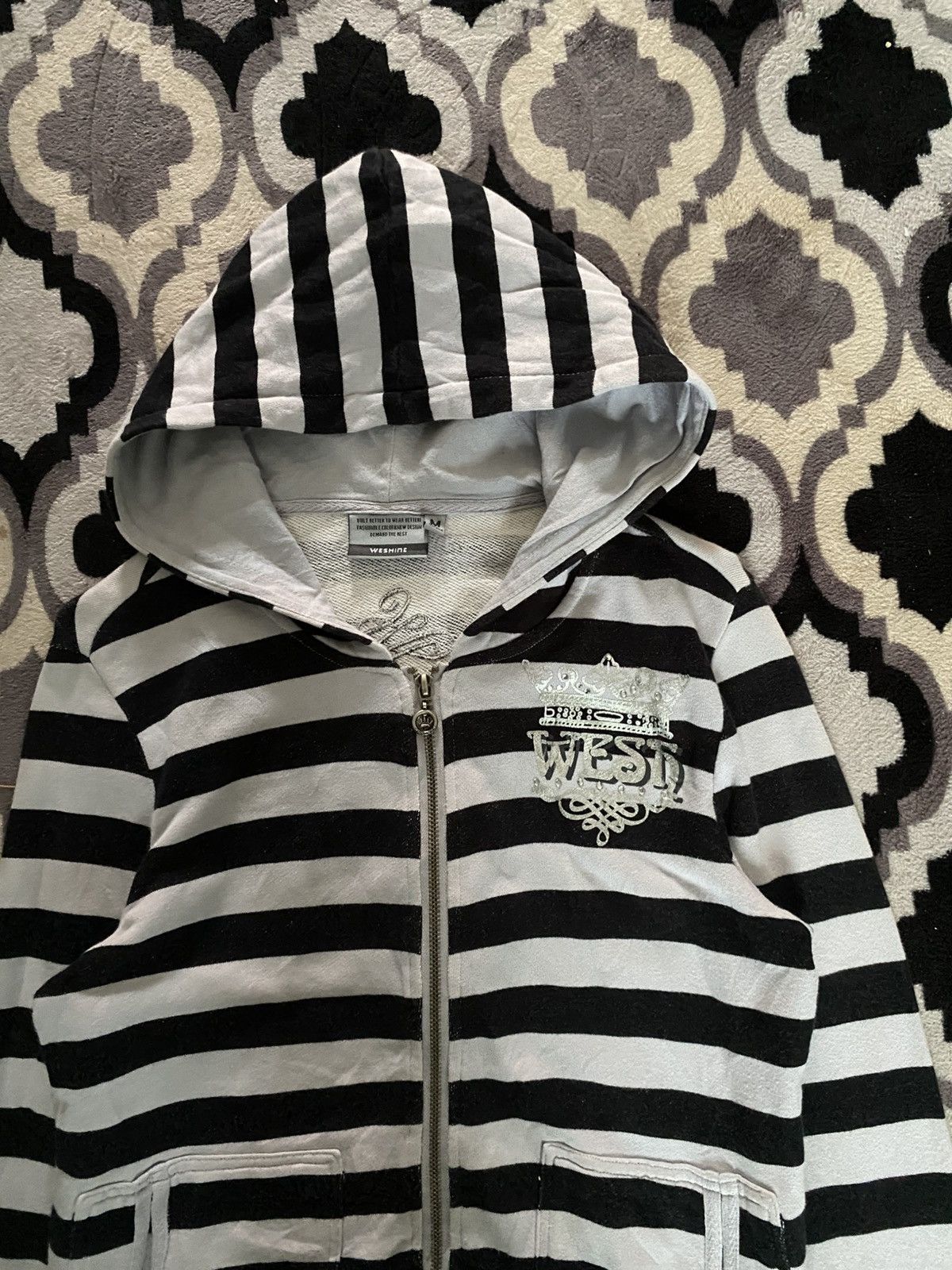 Japanese Brand Y2k weshine striped hoodie Size US M / EU 48-50 / 2 - 3 Thumbnail