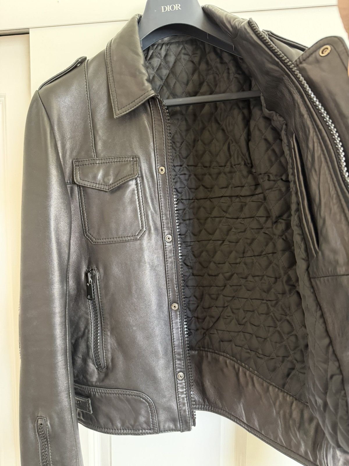 Hedi Slimane Stud Homme L-Zip Leather Jacket Size US M / EU 48-50 / 2 - 3 Thumbnail