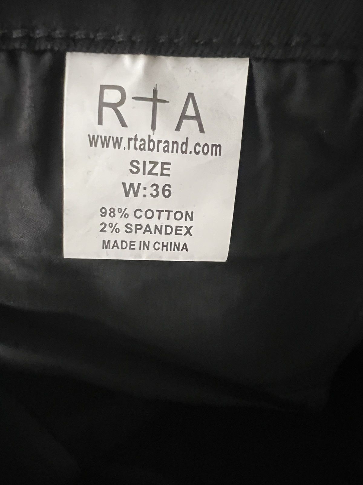 Rta RtA Mens Black Logo Denis Flared Skinny Jeans Size 36/32 Size US 36 / EU 52 - 8 Thumbnail