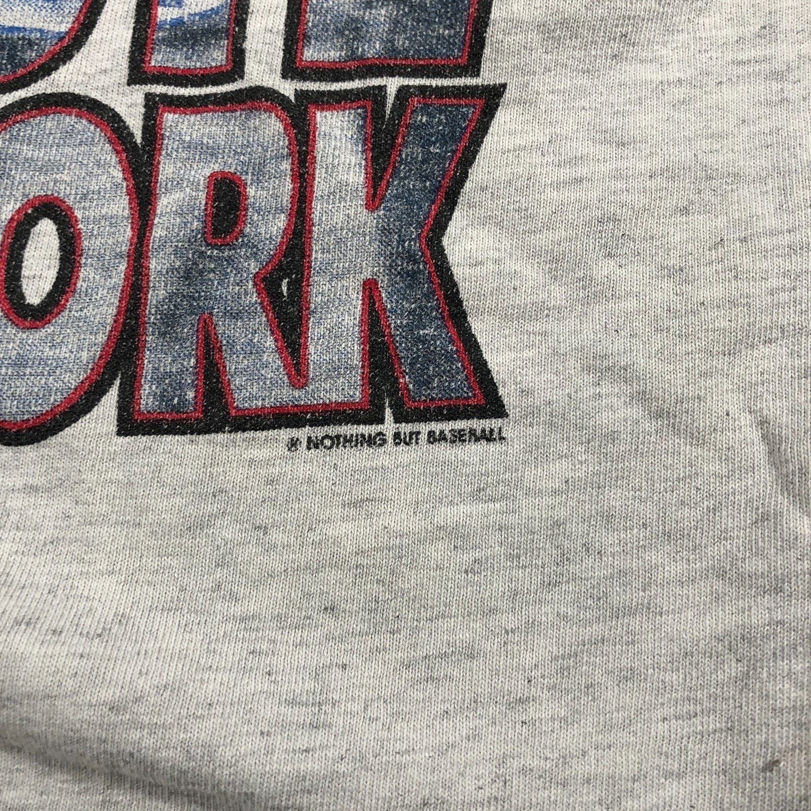 Vintage Vintage 90s Nothing But Baseball no Sub For Hard Work Tee Size US L / EU 52-54 / 3 - 3 Thumbnail