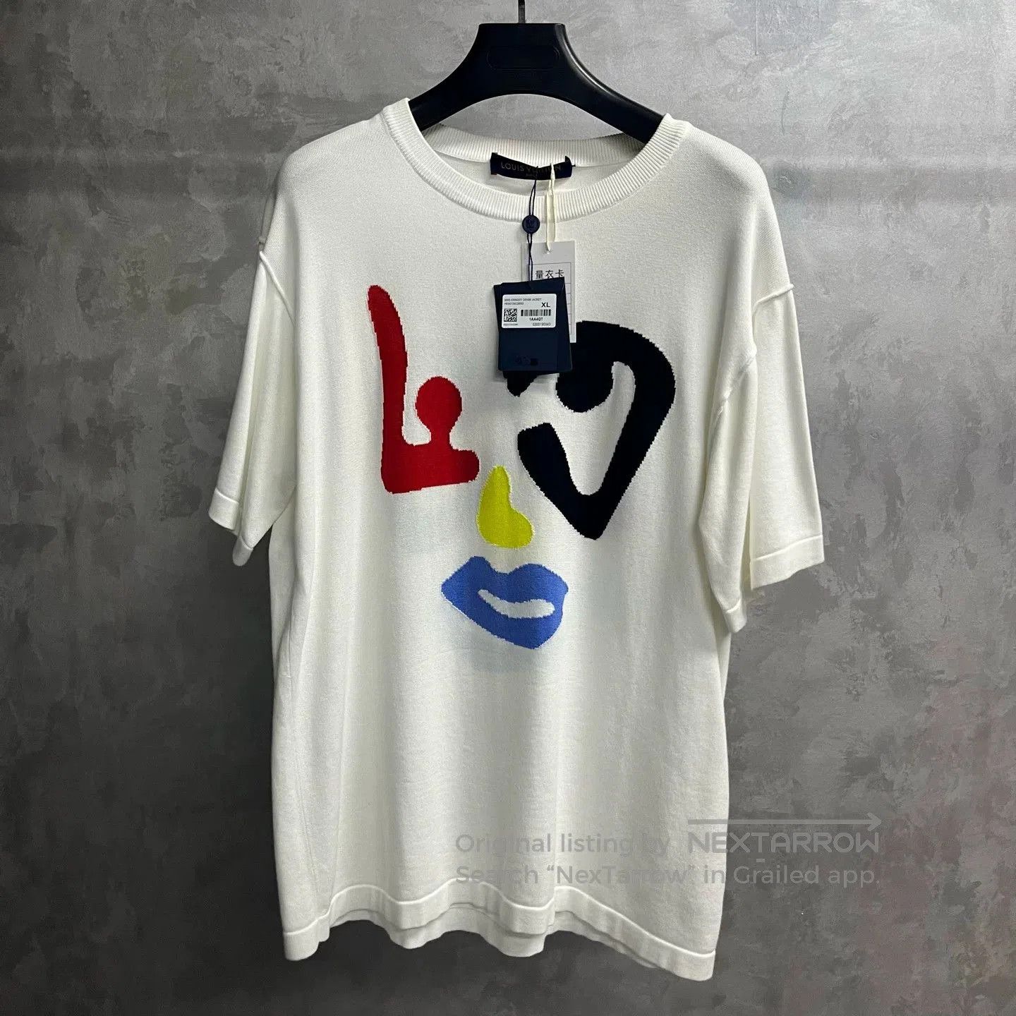 Louis Vuitton Louis Vuitton White Geometric Short Sleeve T. Size US XL / EU 56 / 4 - 1 Thumbnail
