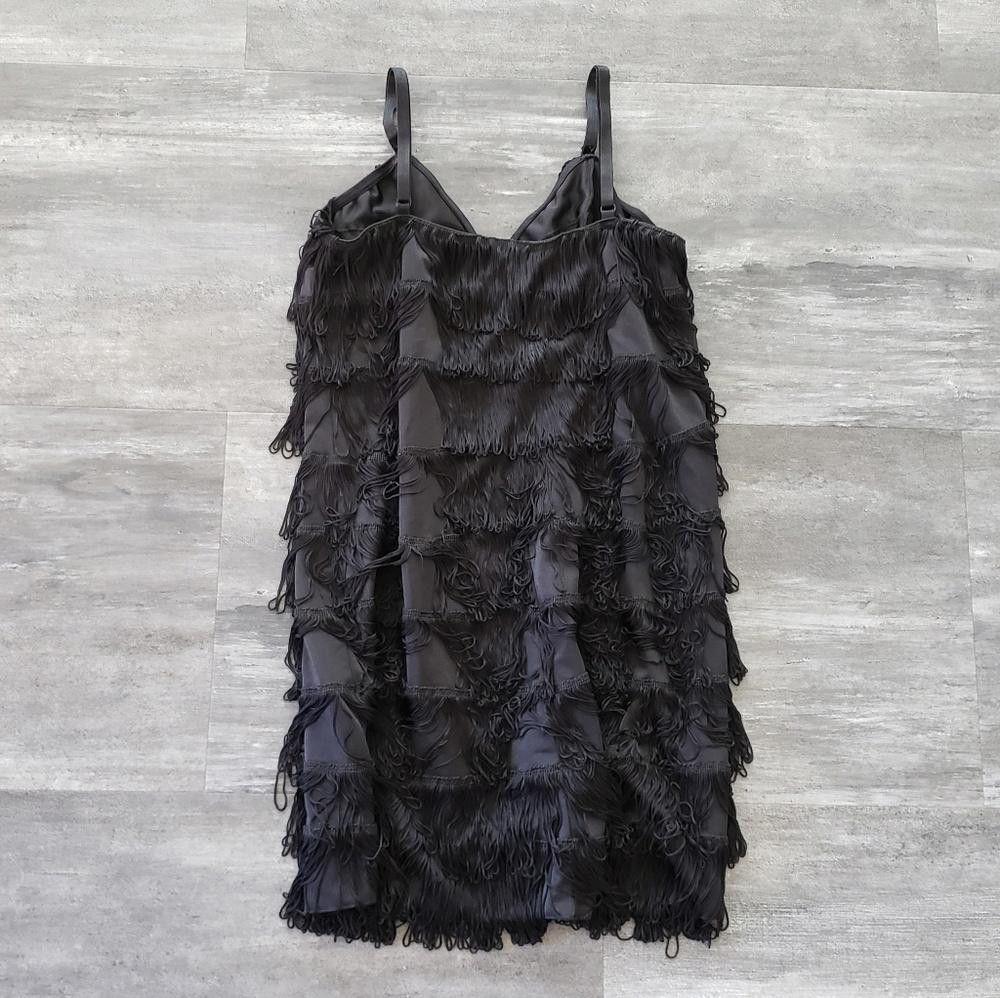 Designer Black Burlesque Fredericks Gatsby Flapper Mini Size L / US 10 / IT 46 - 2 Thumbnail