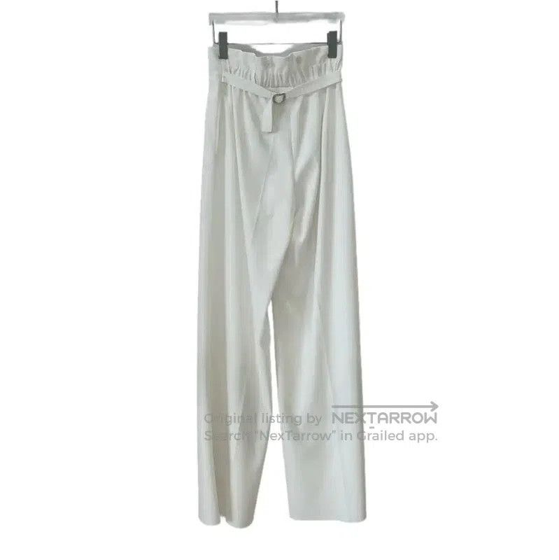 Max Mara MaxMara Elegant White Cotton Casual Pants . Size 22" - 2 Thumbnail