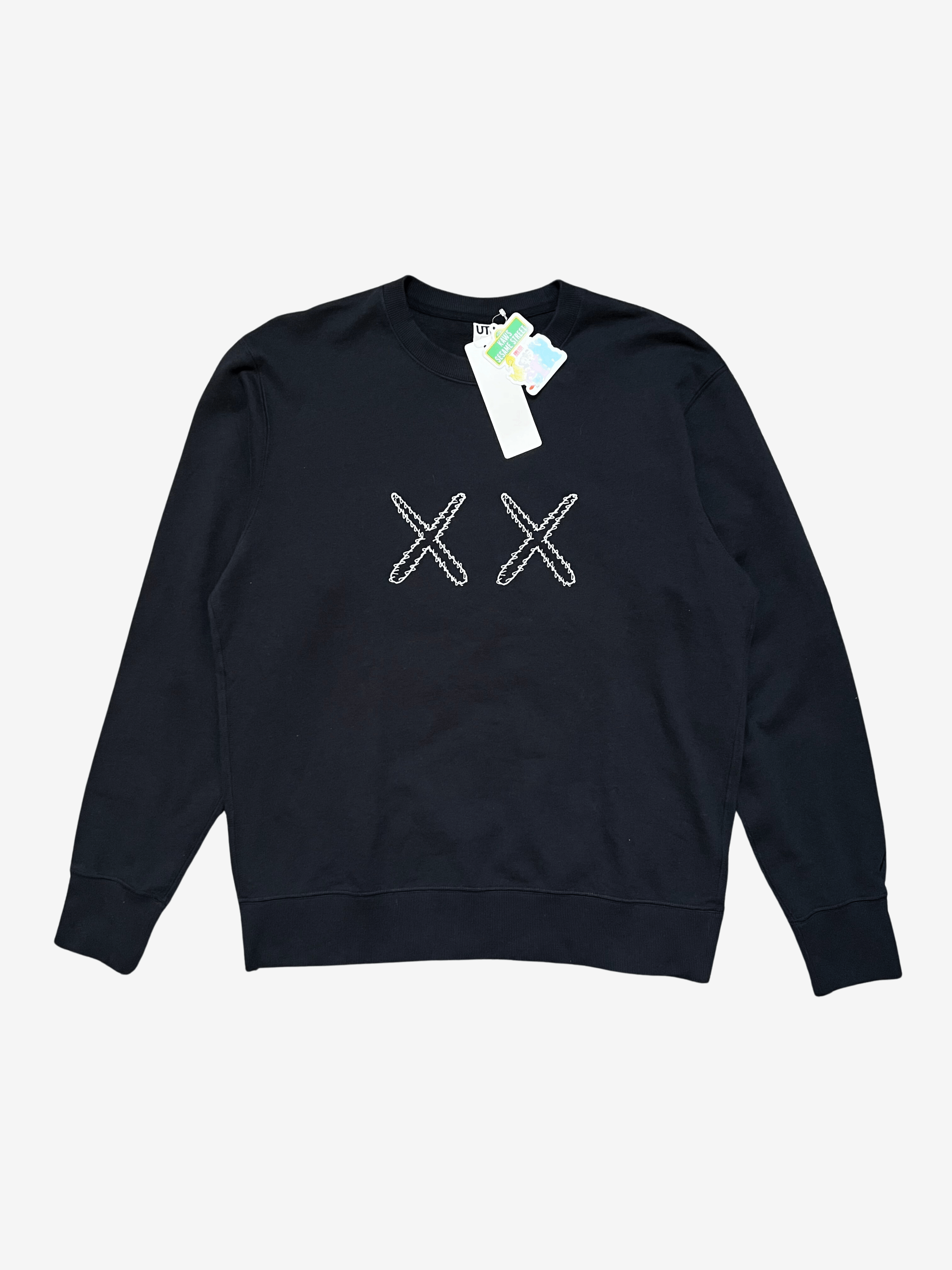 KAWS x Uniqlo x Sesame Street Black XX Sweatshirt