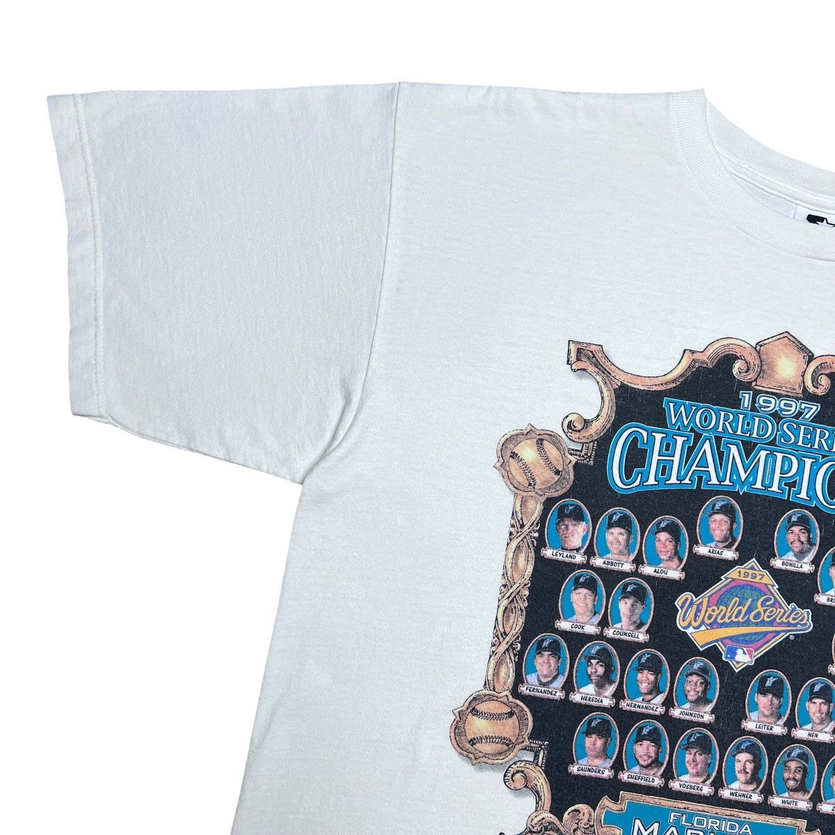 Starter 1997 MLB Florida Marlins World Series Champions Starter Tee Size US L / EU 52-54 / 3 - 5 Thumbnail