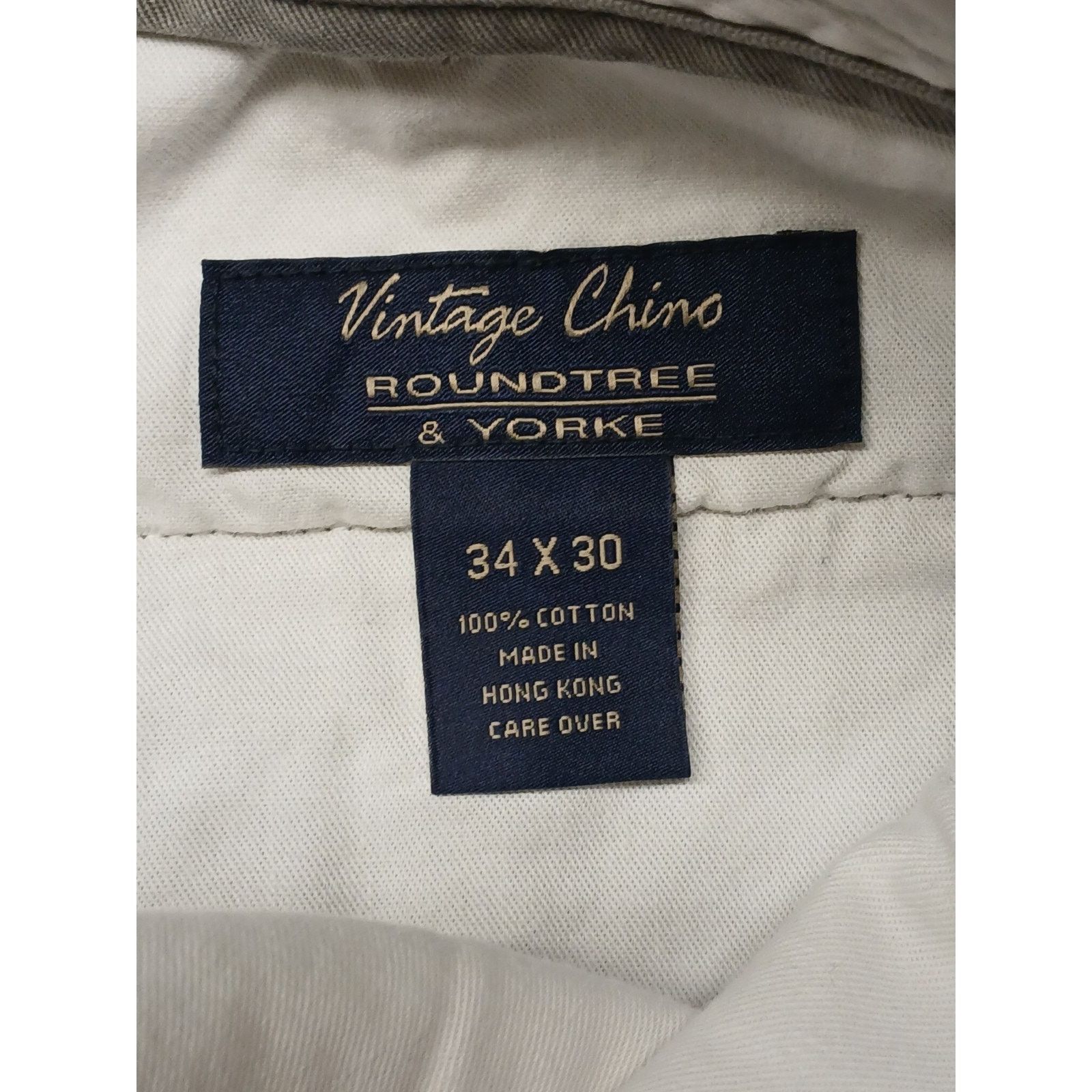Roundtree & Yorke Roundtree & Yorke (34x30) Beige Vintage Wide Leg Khaki Pants Size US 34 / EU 50 - 4 Thumbnail