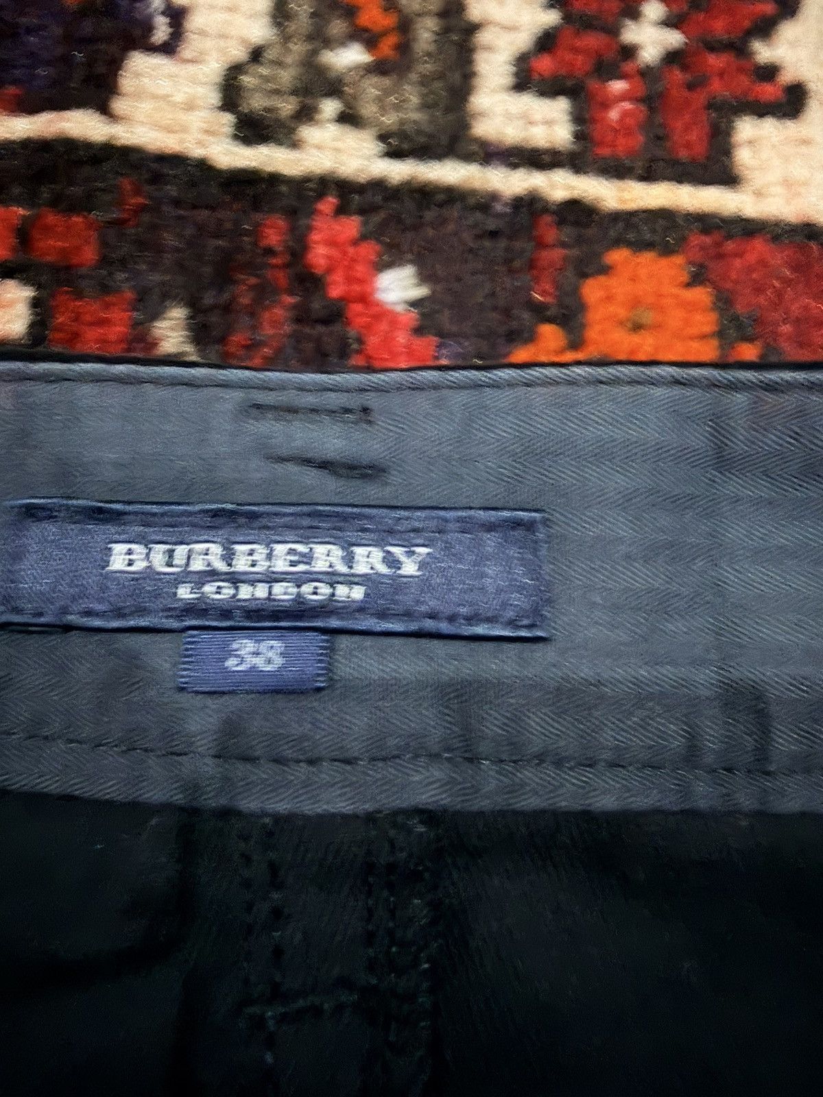 Burberry 🔥FLARE🔥Burberry London Flare Shadow Check Velveteen Trousers Size 29" - 4 Thumbnail