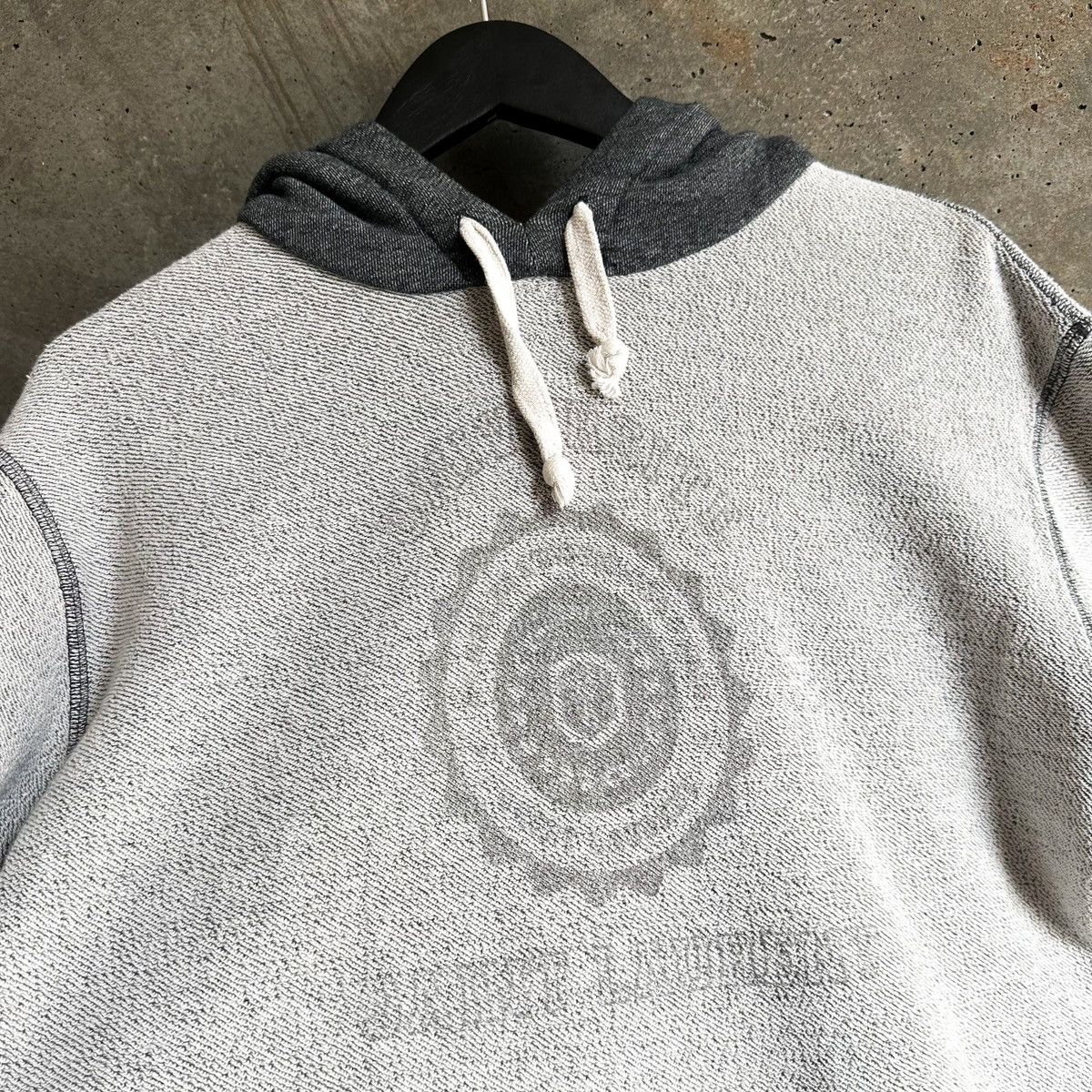 Pre-owned Saint Laurent Fw17 Universite Collegiate Reverse Hoodie In Grey
