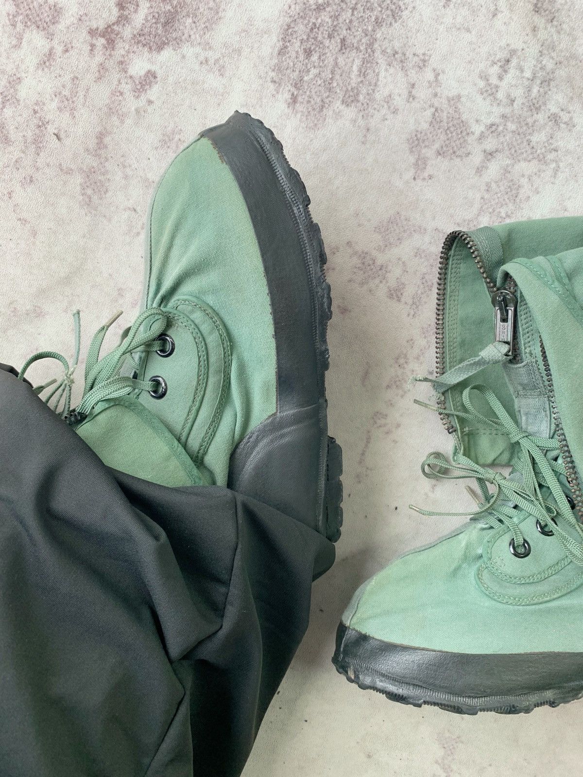 Vintage 1960s Faded Canvas Vietnam Era Zip Up Military Combat Boots Size US 9 / EU 42 - 7 Thumbnail
