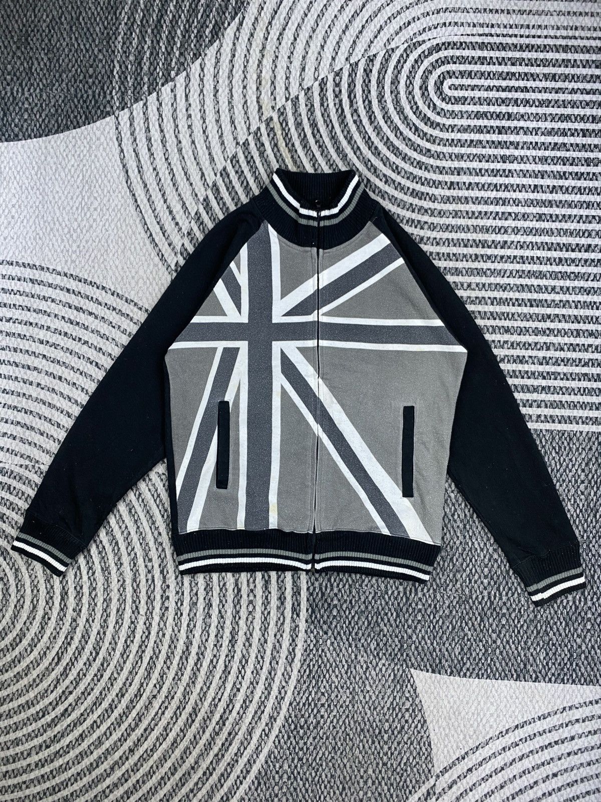 Japanese Brand ST.Franc United Kingdom Flag Big Printed Zipper Jacket Size US M / EU 48-50 / 2 - 1 Thumbnail
