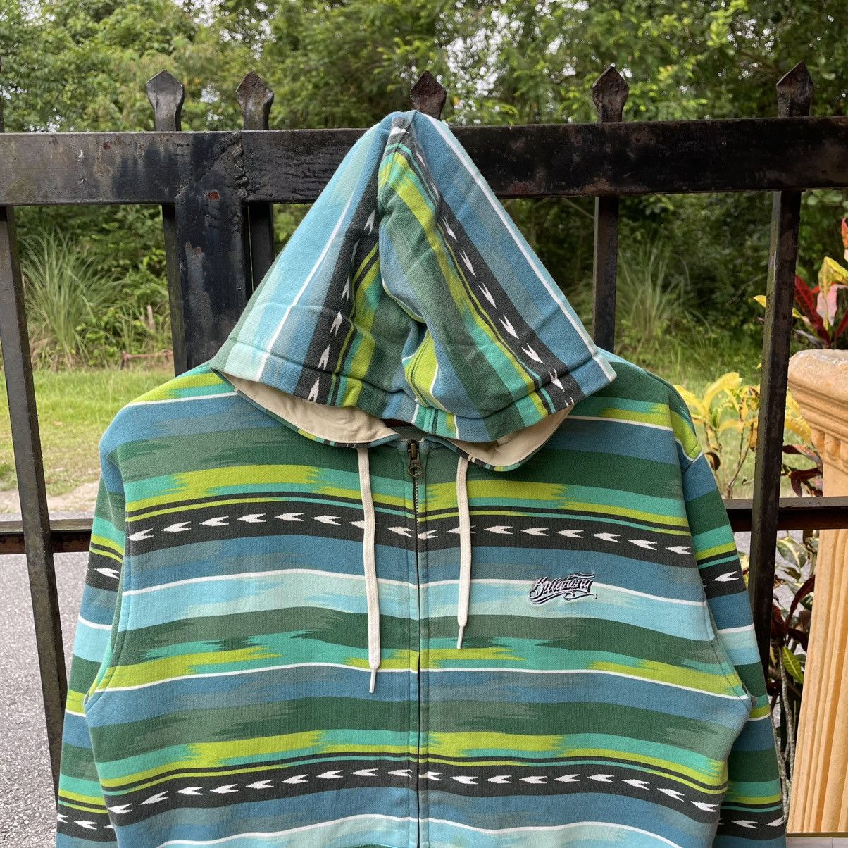Billabong 🔥Vintage Billabong Stripes Native Full Zipper Sweater Hoodie Size US M / EU 48-50 / 2 - 3 Thumbnail