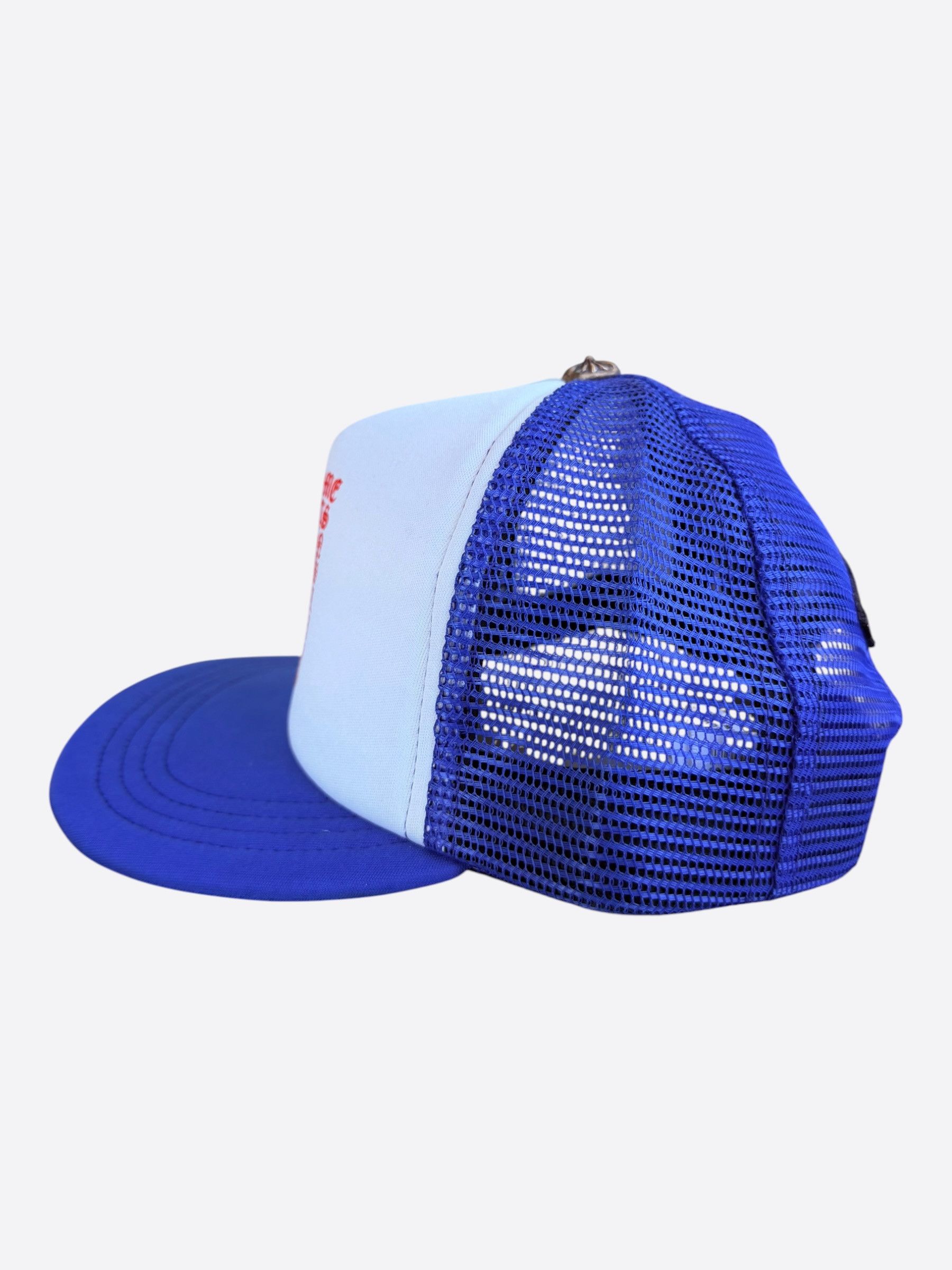 Chrome Hearts Chrome Hearts Blue, White & Red Eyechart Trucker Hat Size ONE SIZE - 4 Thumbnail
