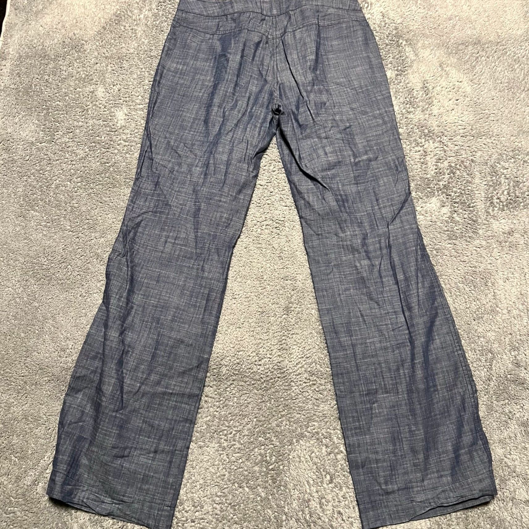 Trina Turk Trina Turk Pants Womens Dress Blue 6 Regular Wide Straight Leg Long 33x33.5 Womens Size 28" / US 6 / IT 42 - 3 Thumbnail