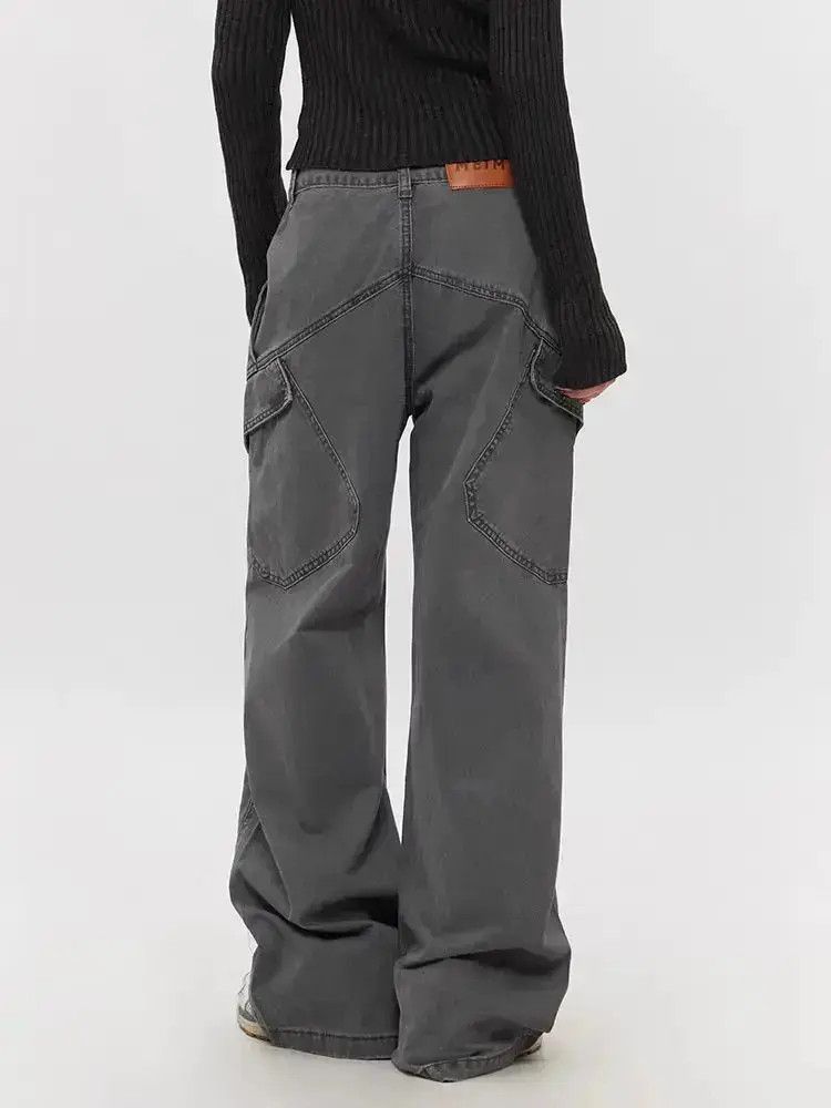 Japanese Brand Vintage washed straight leg curved blade baggy jeans Size US 32 / EU 48 - 6 Thumbnail