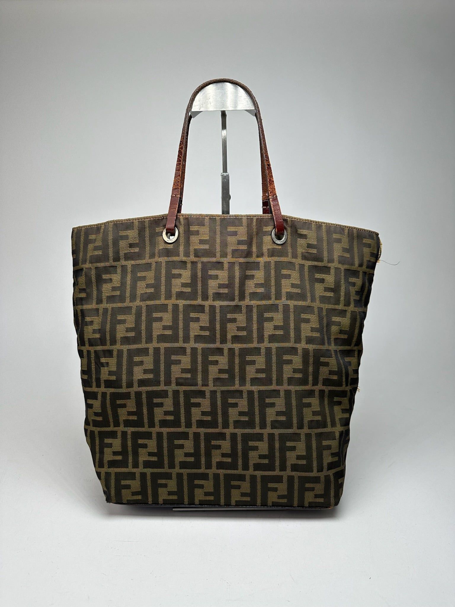 Fendi Vintage Monogram Canvas Shopper khaki brown Size ONE SIZE - 1 Thumbnail