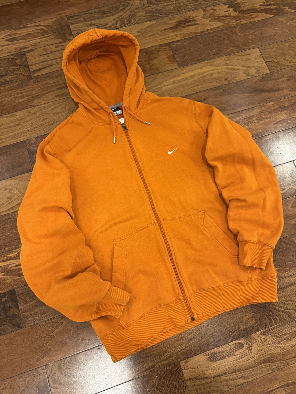 Nike Y2K Nike Essential Orange Full Zip Vintage Hoodie Size US L / EU 52-54 / 3 - 2 Thumbnail