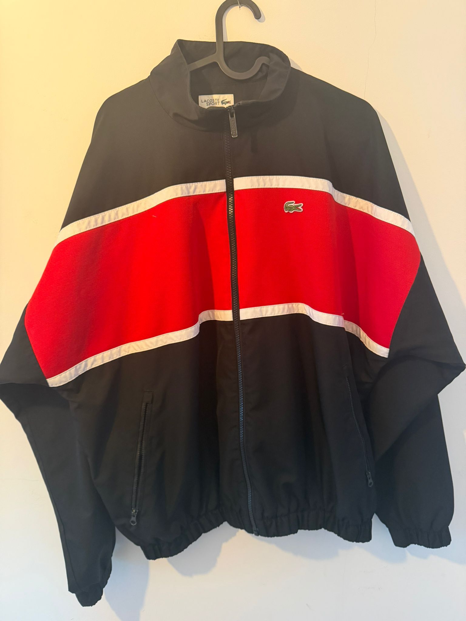 Lacoste Vintage Lacoste Sport Track Jacket Black/Red/White Size M Size US M / EU 48-50 / 2 - 1 Thumbnail