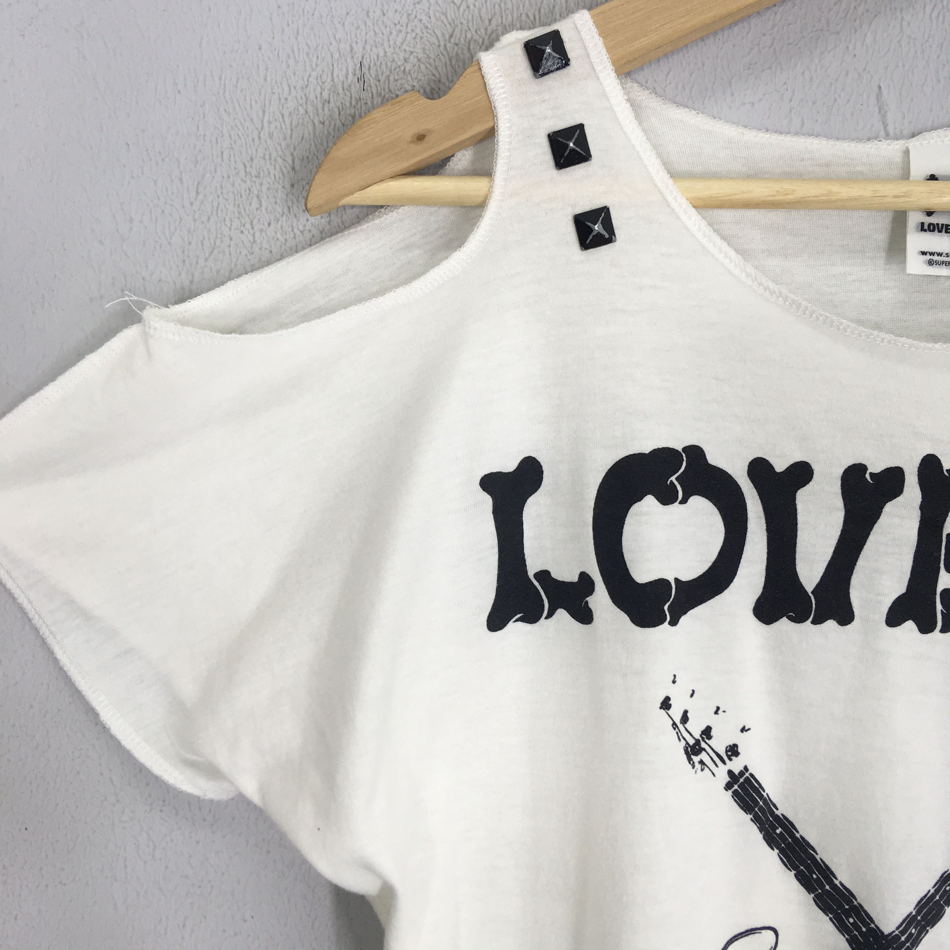 If Six Was Nine × Japanese Brand × Vintage Vintage Super Lovers Japan Studded Style Cropped Top Punk Size M / US 6-8 / IT 42-44 - 5 Thumbnail