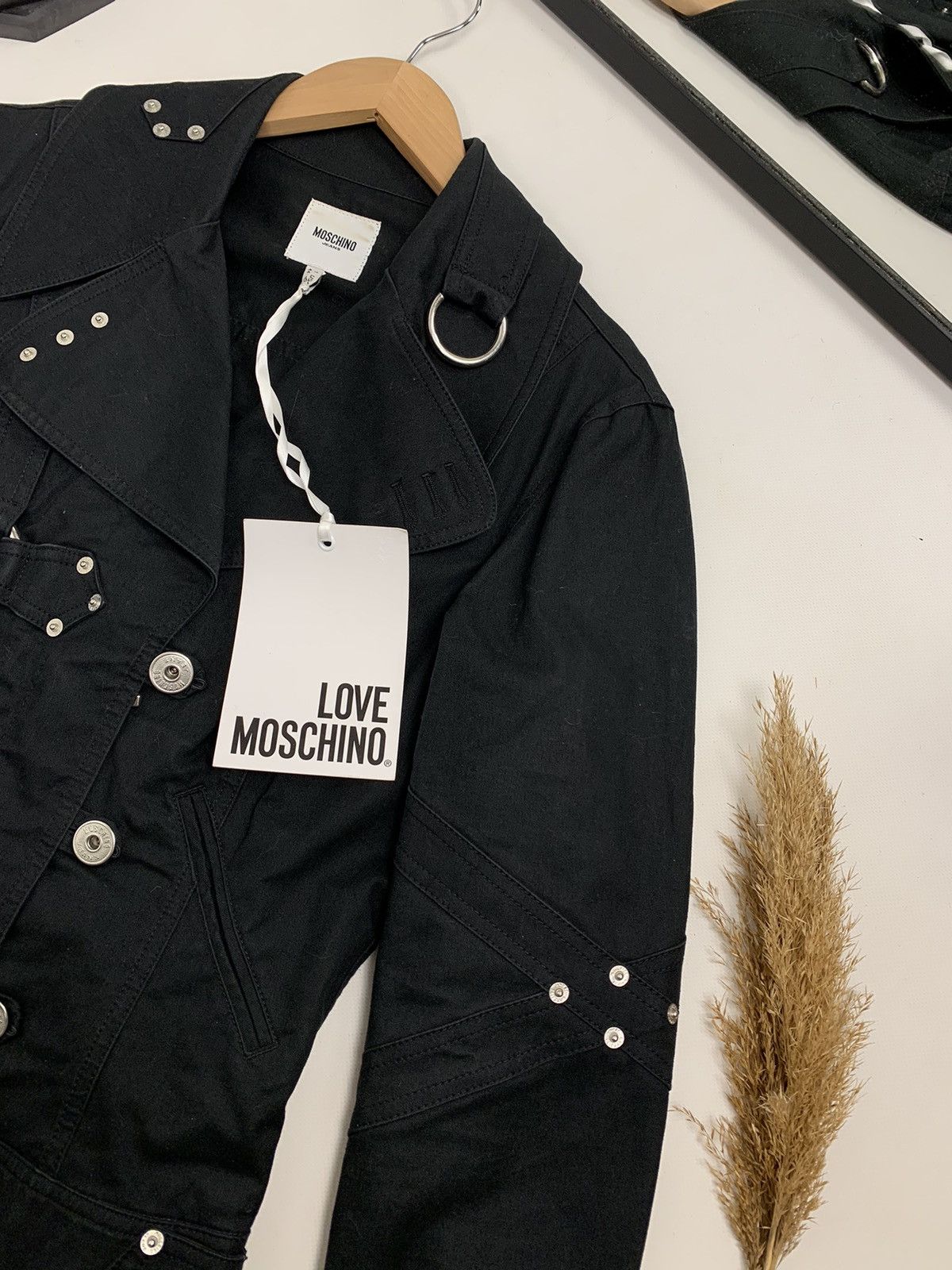Designer × Moschino Rare New Moschino Donna Denim Metallic Jacket Size M / US 6-8 / IT 42-44 - 5 Thumbnail