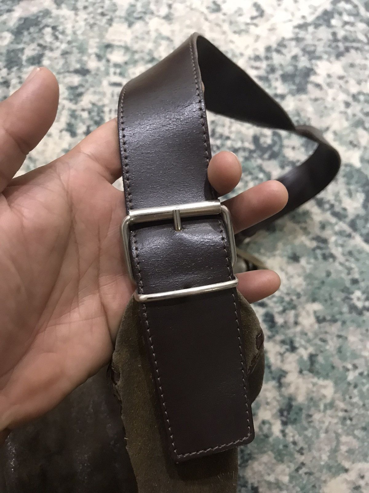 Made In Italy Laura Di Maggio Waxed Leather Handbag