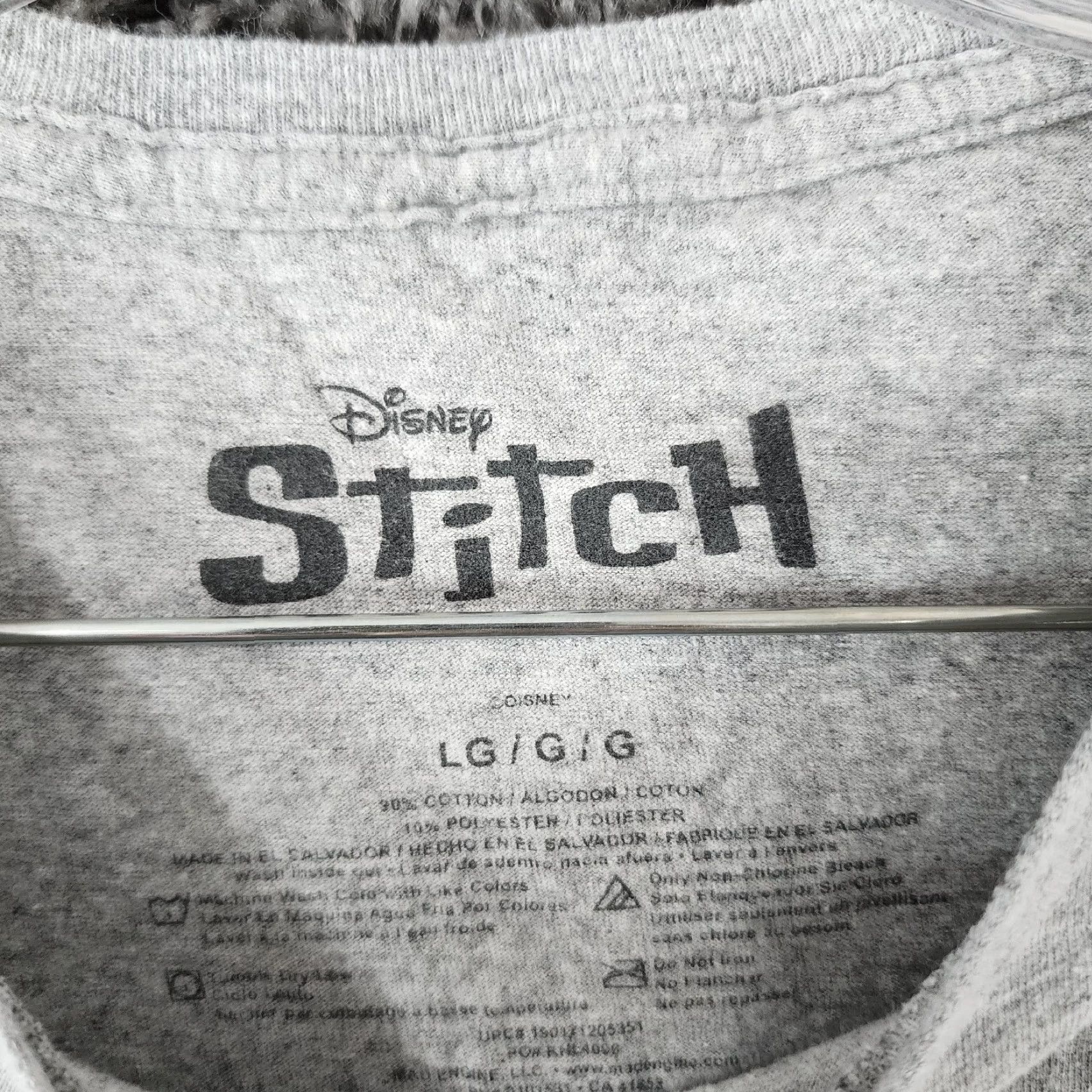 Disney DISNEY Stitch Graphic Tee Short Sleeve Gray Size L Womens LILO AND STITCH Size 36" / US 14 / IT 50 - 4 Thumbnail